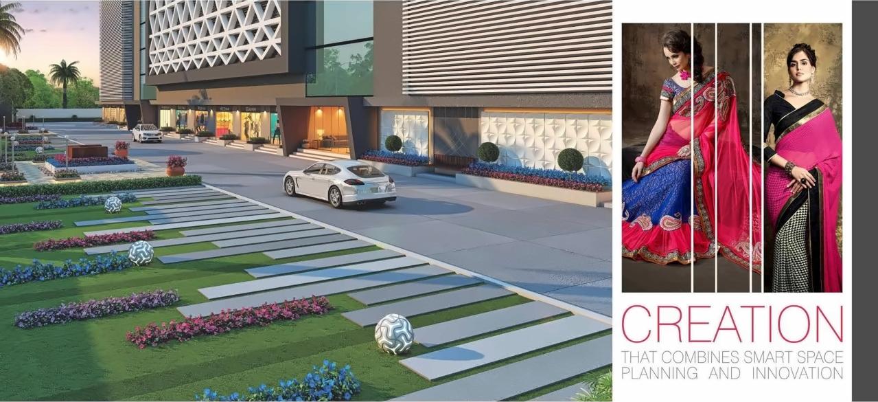 3D Elevation of real estate project Raghuvir Platinum located at Kumbhariya, Surat, Gujarat