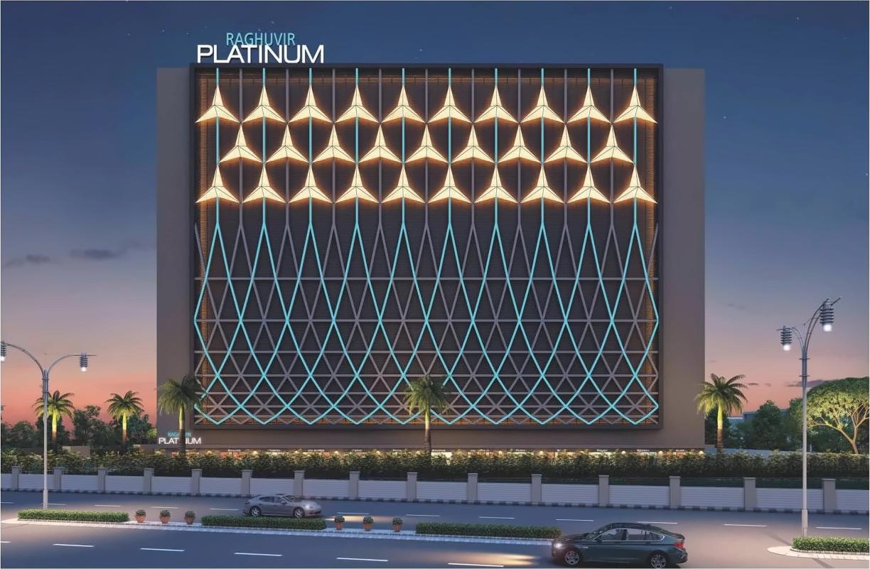 3D Elevation of real estate project Raghuvir Platinum located at Kumbhariya, Surat, Gujarat