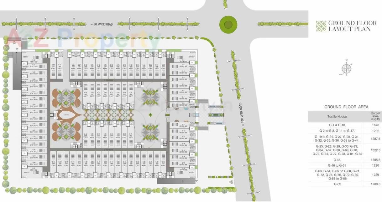 Layout of real estate project Raghuvir Scarlett located at Parvat, Surat, Gujarat