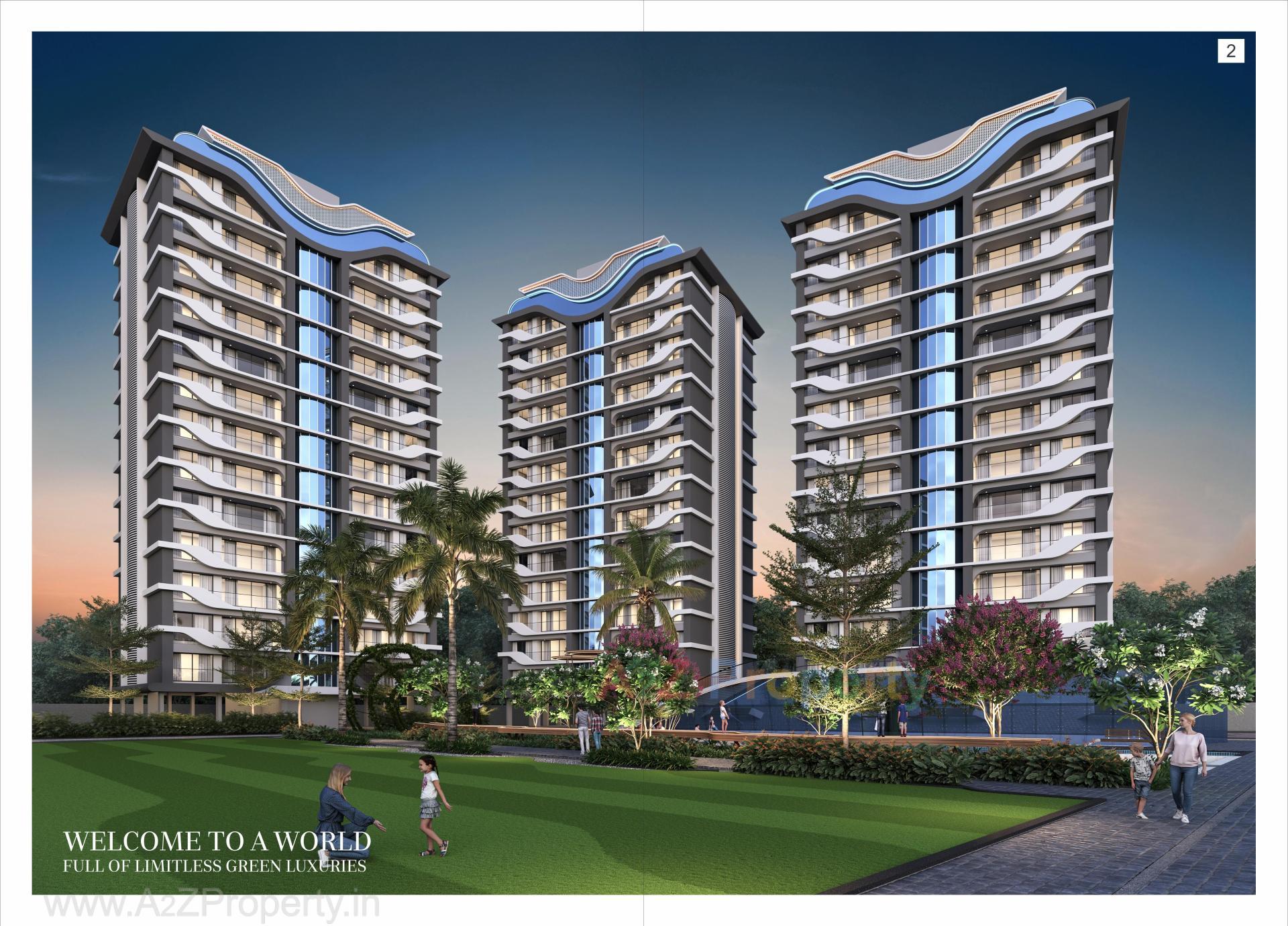 3D Elevation of real estate project Raghuvir Sheron located at Sarsana, Surat, Gujarat