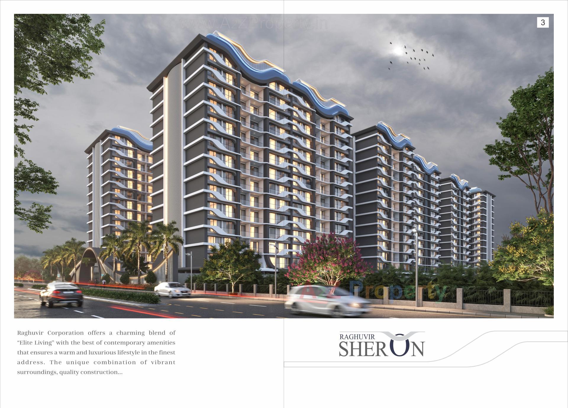 3D Elevation of real estate project Raghuvir Sheron located at Sarsana, Surat, Gujarat