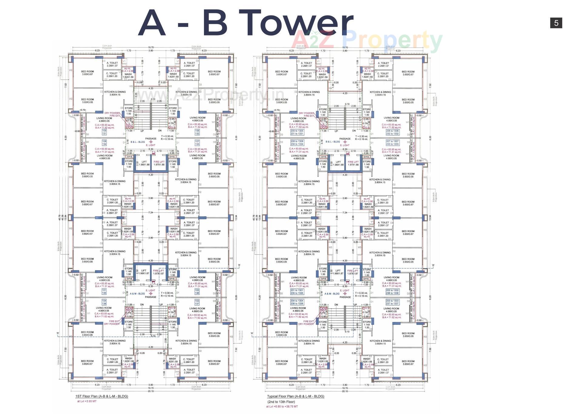 Layout of real estate project Raghuvir Sheron located at Sarsana, Surat, Gujarat