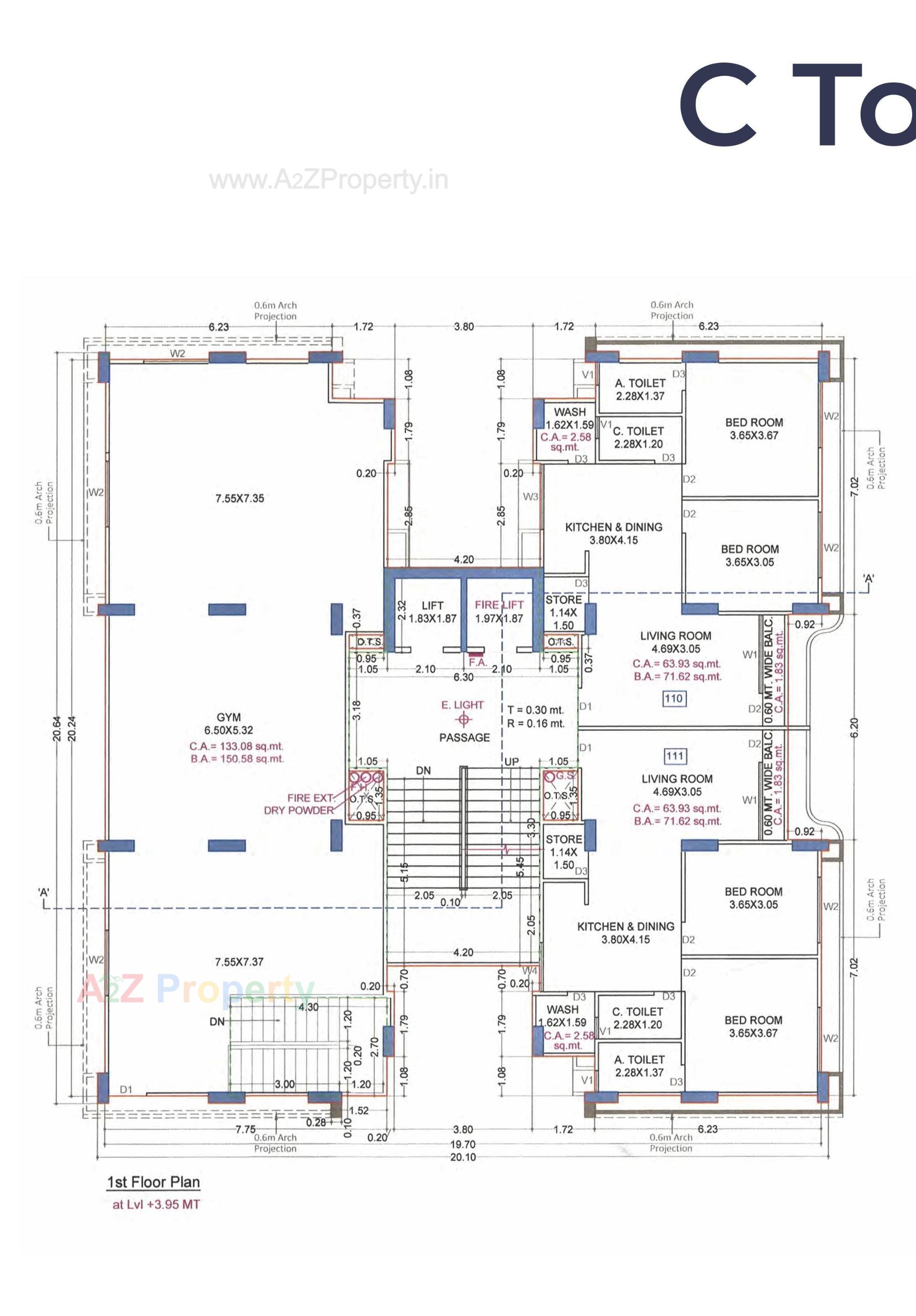 Layout of real estate project Raghuvir Sheron located at Sarsana, Surat, Gujarat