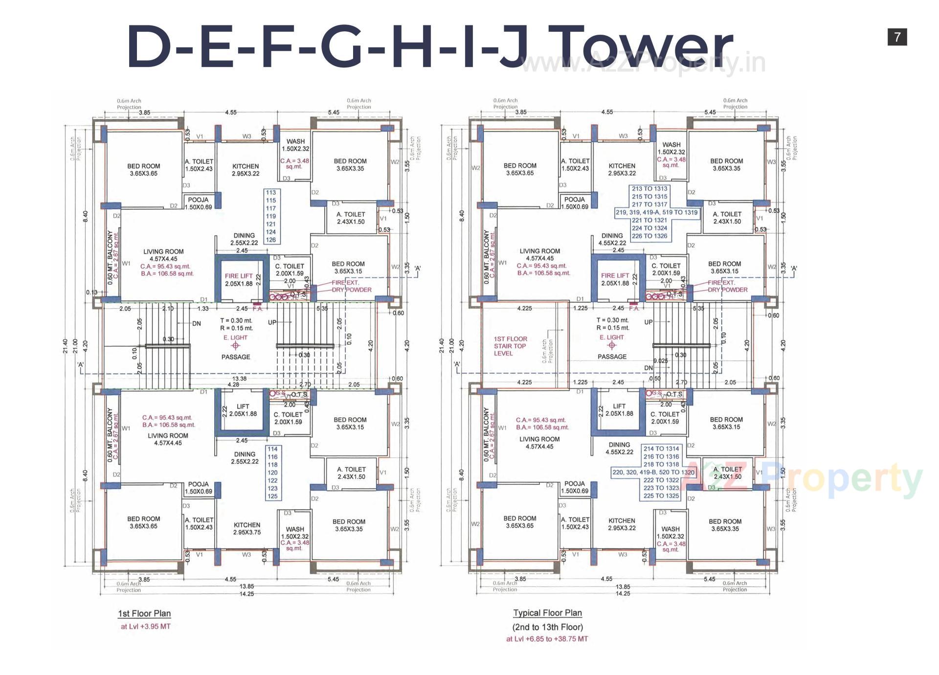 Layout of real estate project Raghuvir Sheron located at Sarsana, Surat, Gujarat