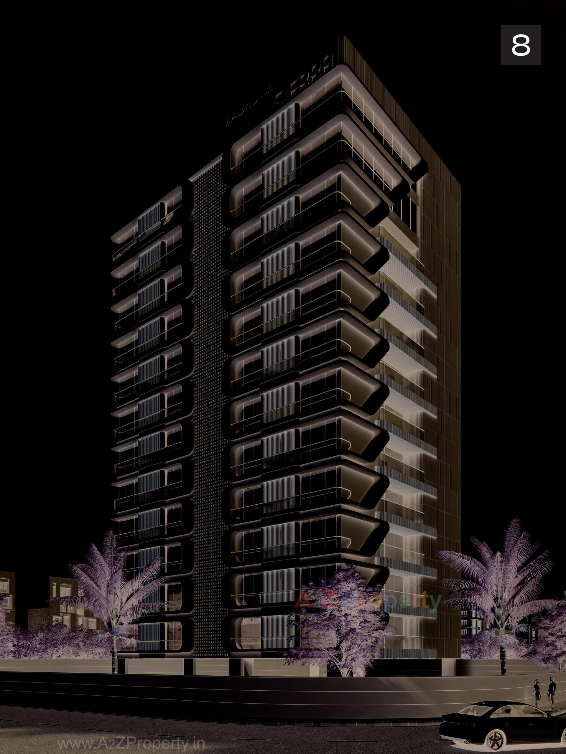 3D Elevation of real estate project Raghuvir Sierra located at Vesu, Surat, Gujarat