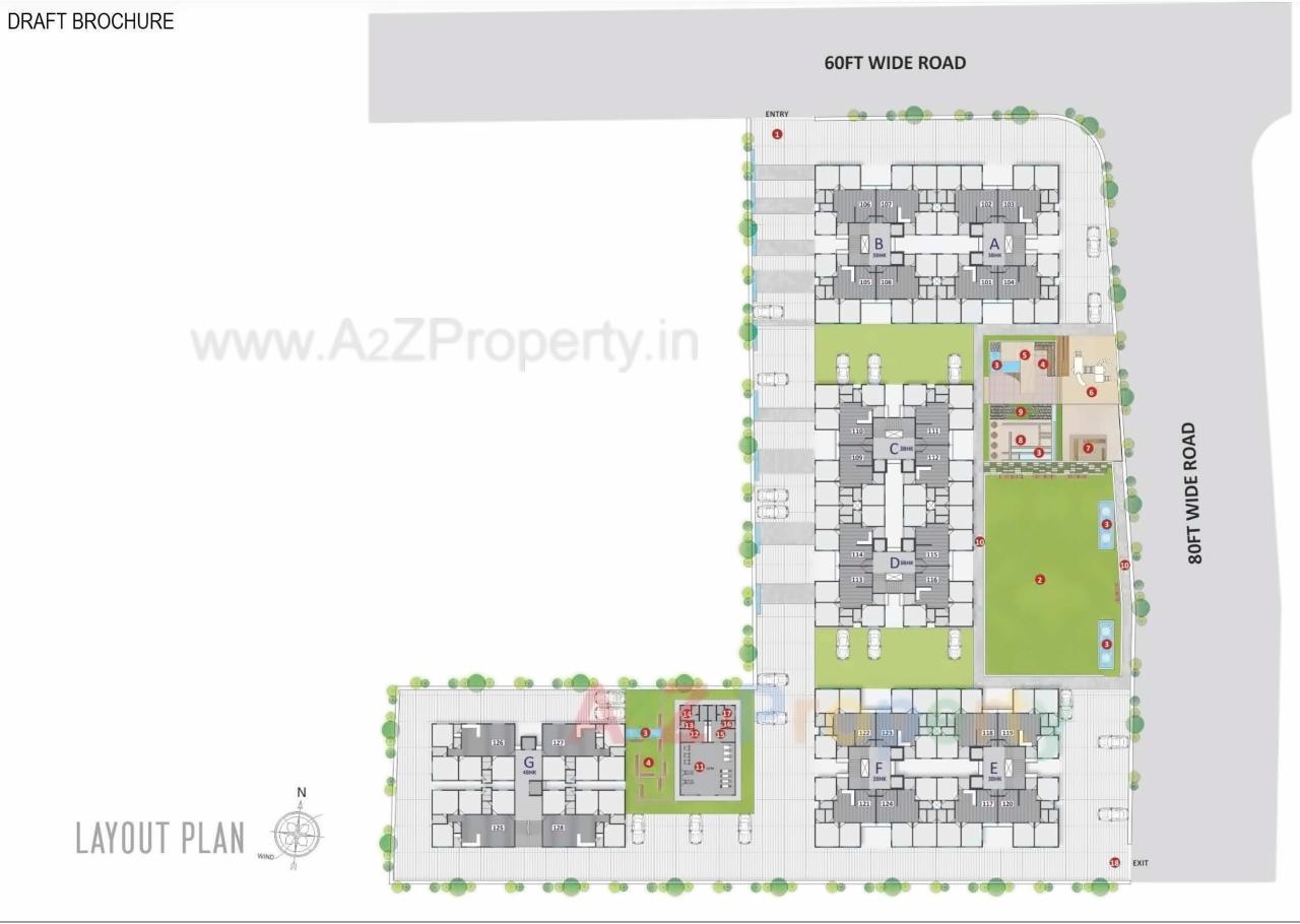 Layout of real estate project Raghuvir Spectrum located at Surat, Surat, Gujarat