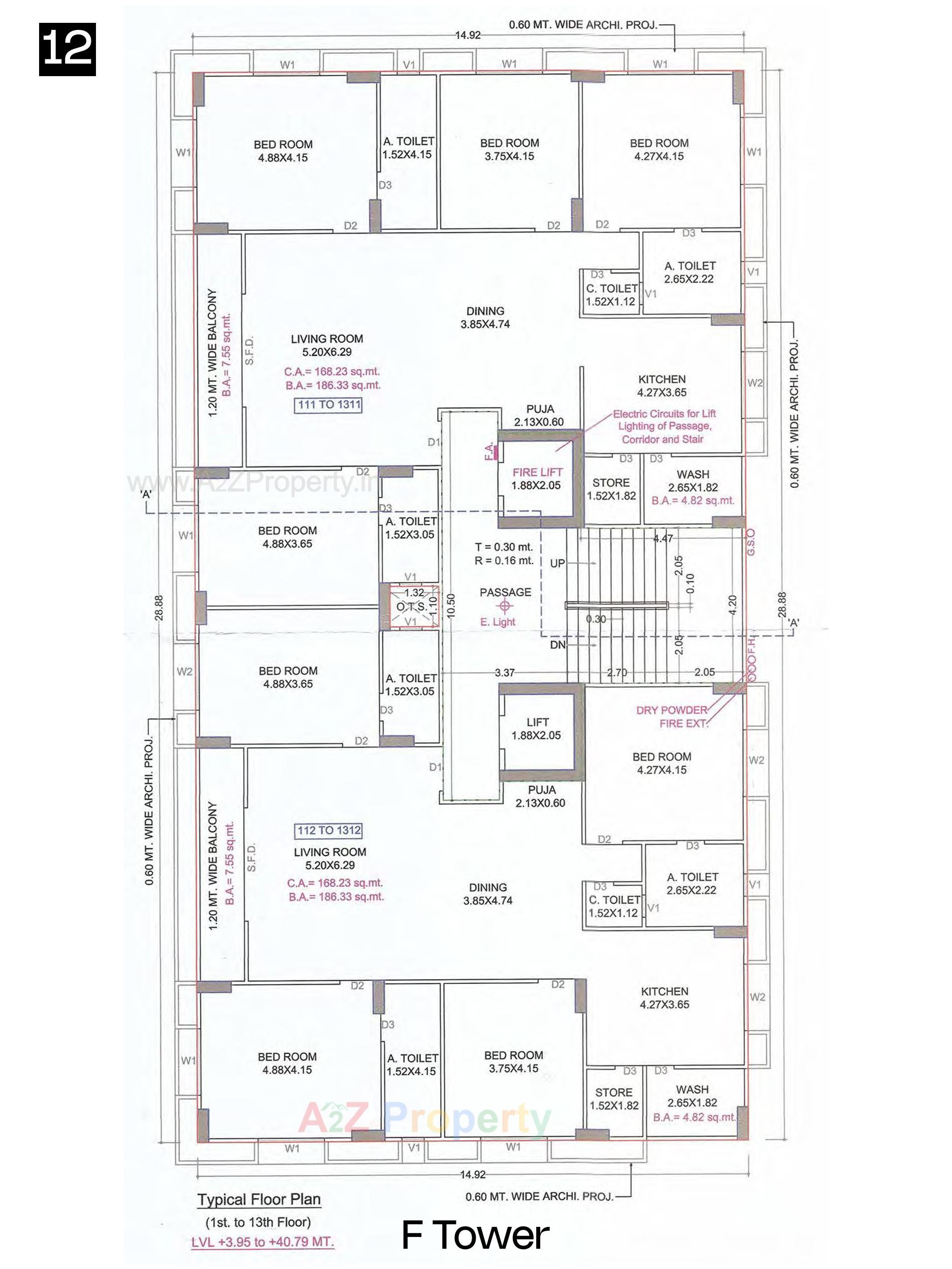 Layout of real estate project Raghuvir Spelito located at Magdalla, Surat, Gujarat