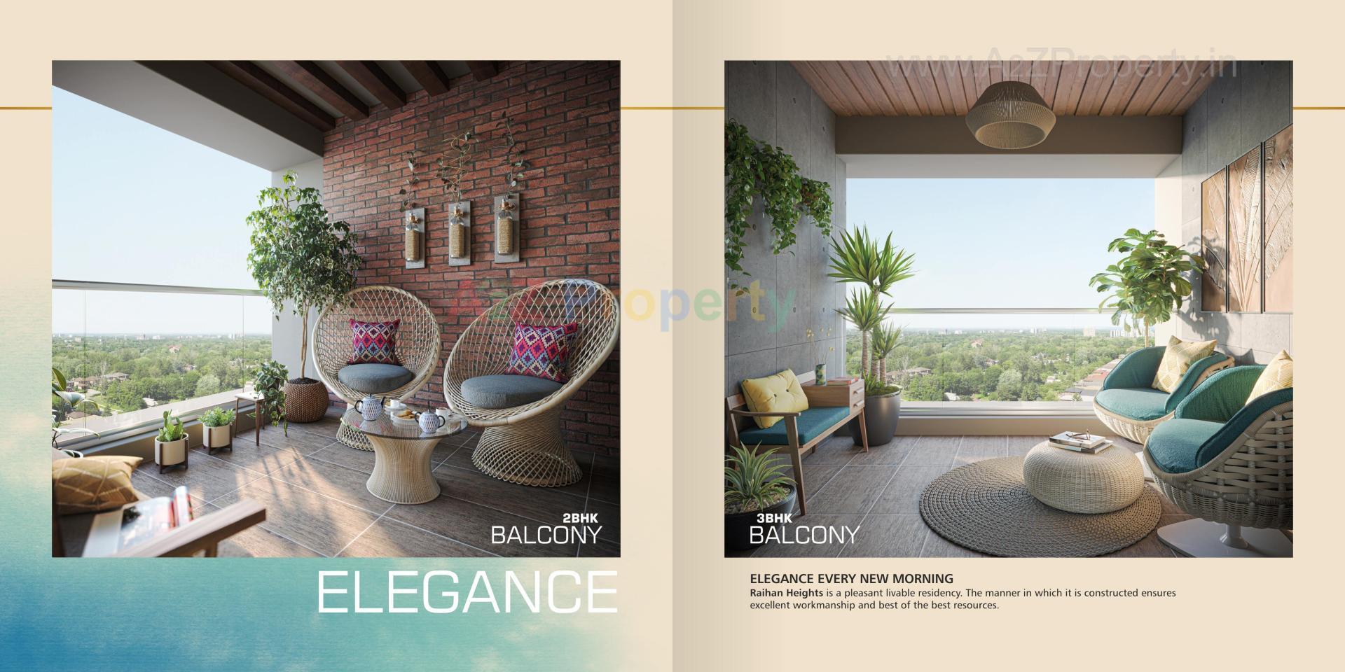 3D Elevation of real estate project Raihan Heights located at Adajan, Surat, Gujarat