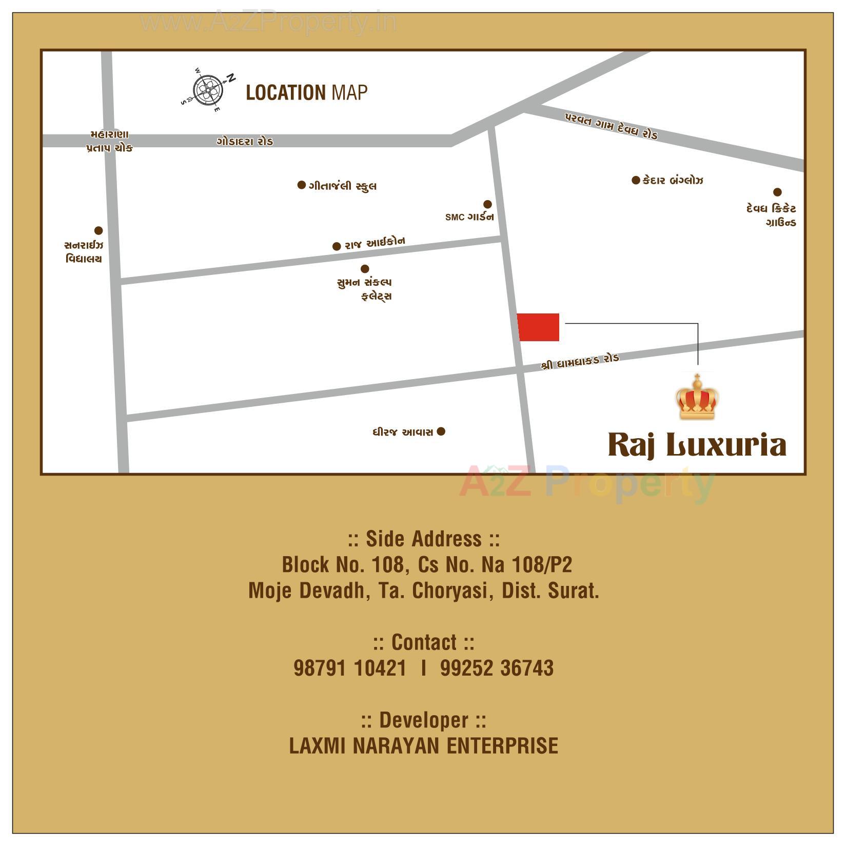  of real estate project Raj Luxuria located at Devadh, Surat, Gujarat