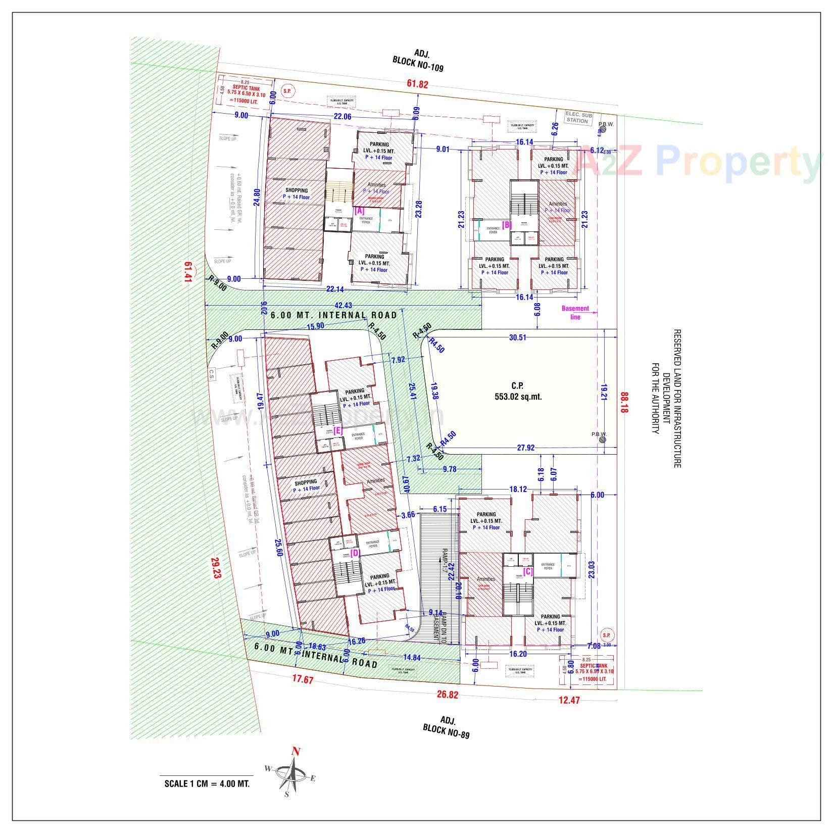 Layout of real estate project Raj Luxuria located at Devadh, Surat, Gujarat