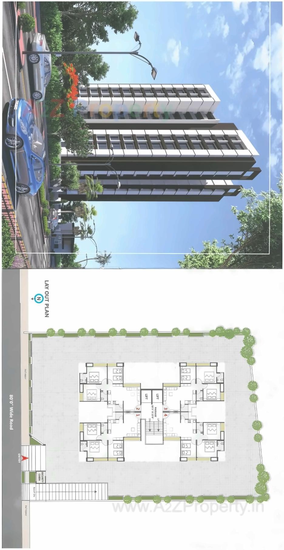 Layout of real estate project Raj Palace located at Katar, Surat, Gujarat