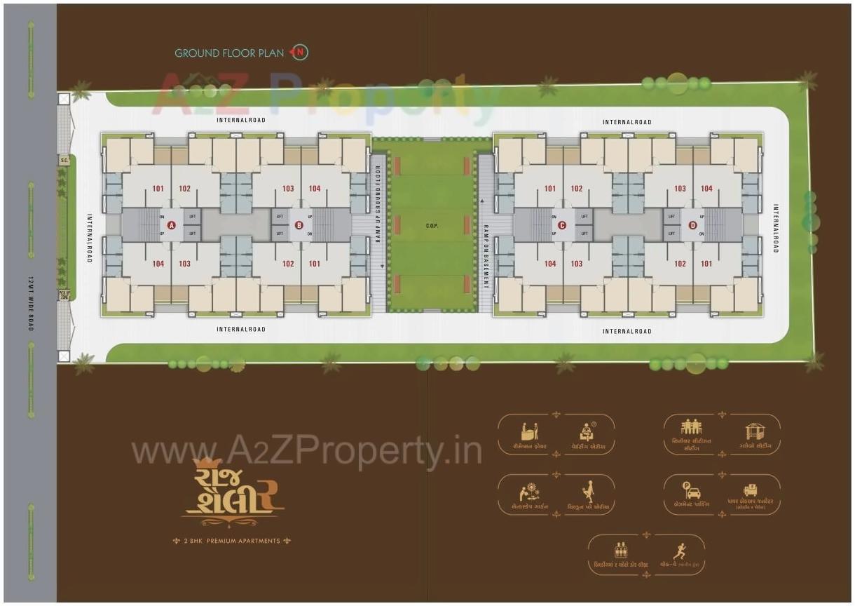 Layout of real estate project Raj Shailee located at Varachha, Surat, Gujarat