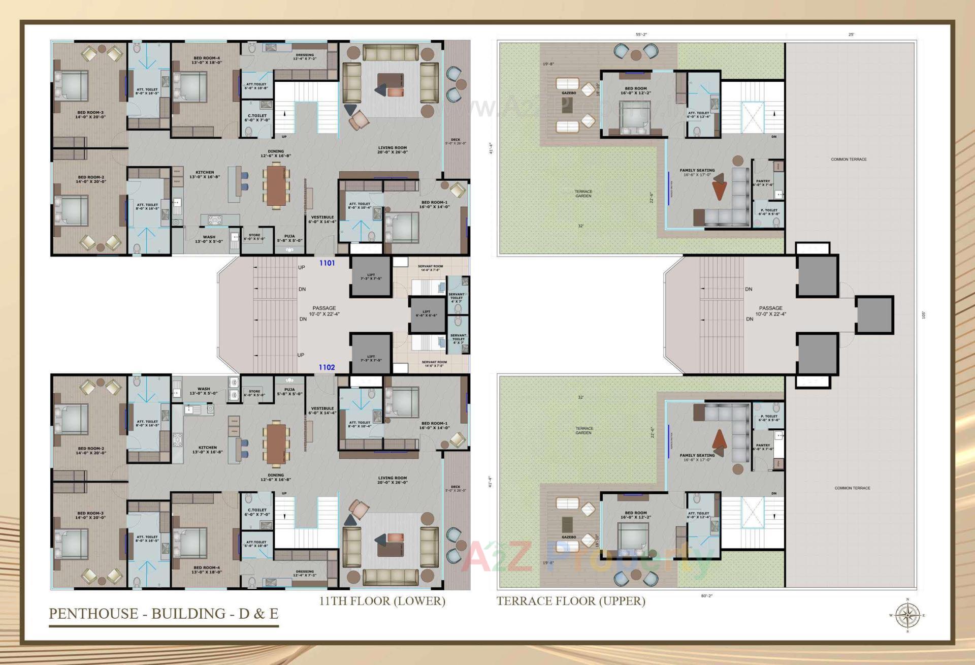 Layout of real estate project Rajhans Altezza located at Vesu, Surat, Gujarat