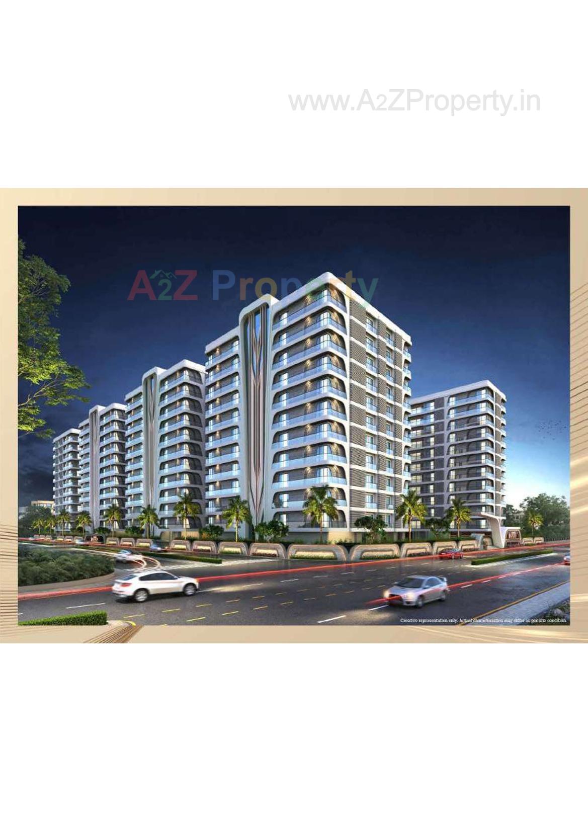 3D Elevation of real estate project Rajhans Altezza located at Vesu, Surat, Gujarat