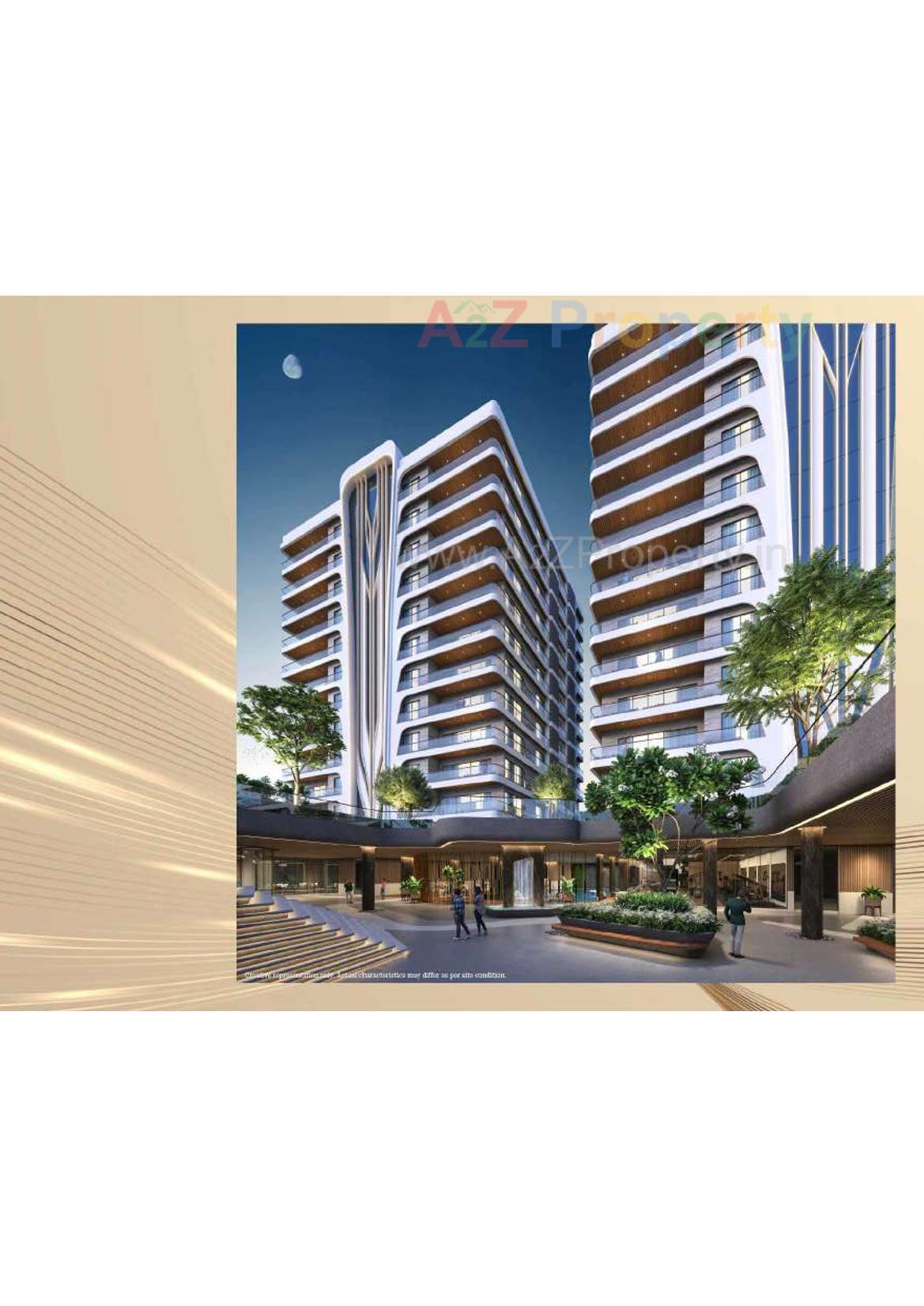 3D Elevation of real estate project Rajhans Altezza located at Vesu, Surat, Gujarat