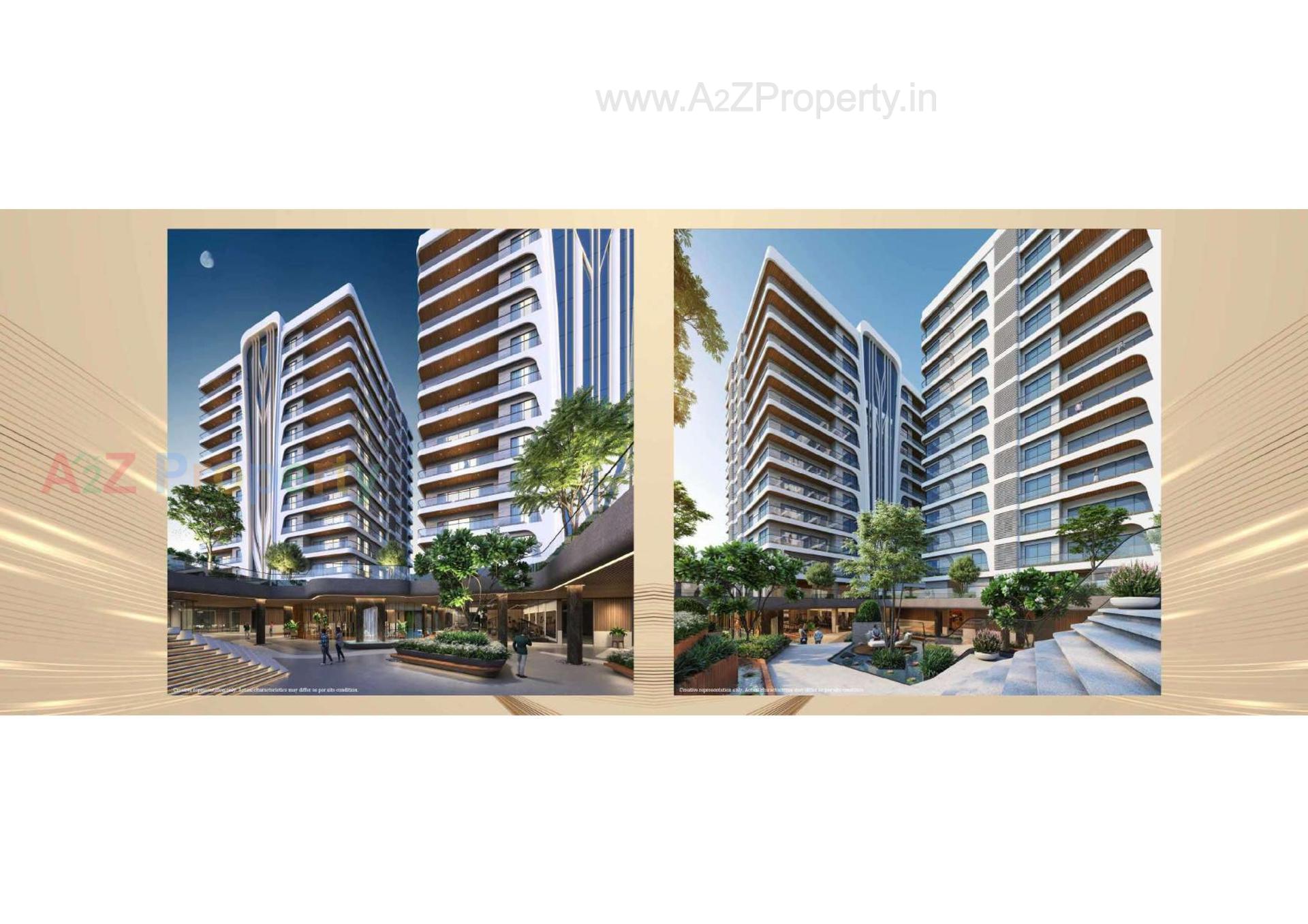 3D Elevation of real estate project Rajhans Altezza located at Vesu, Surat, Gujarat