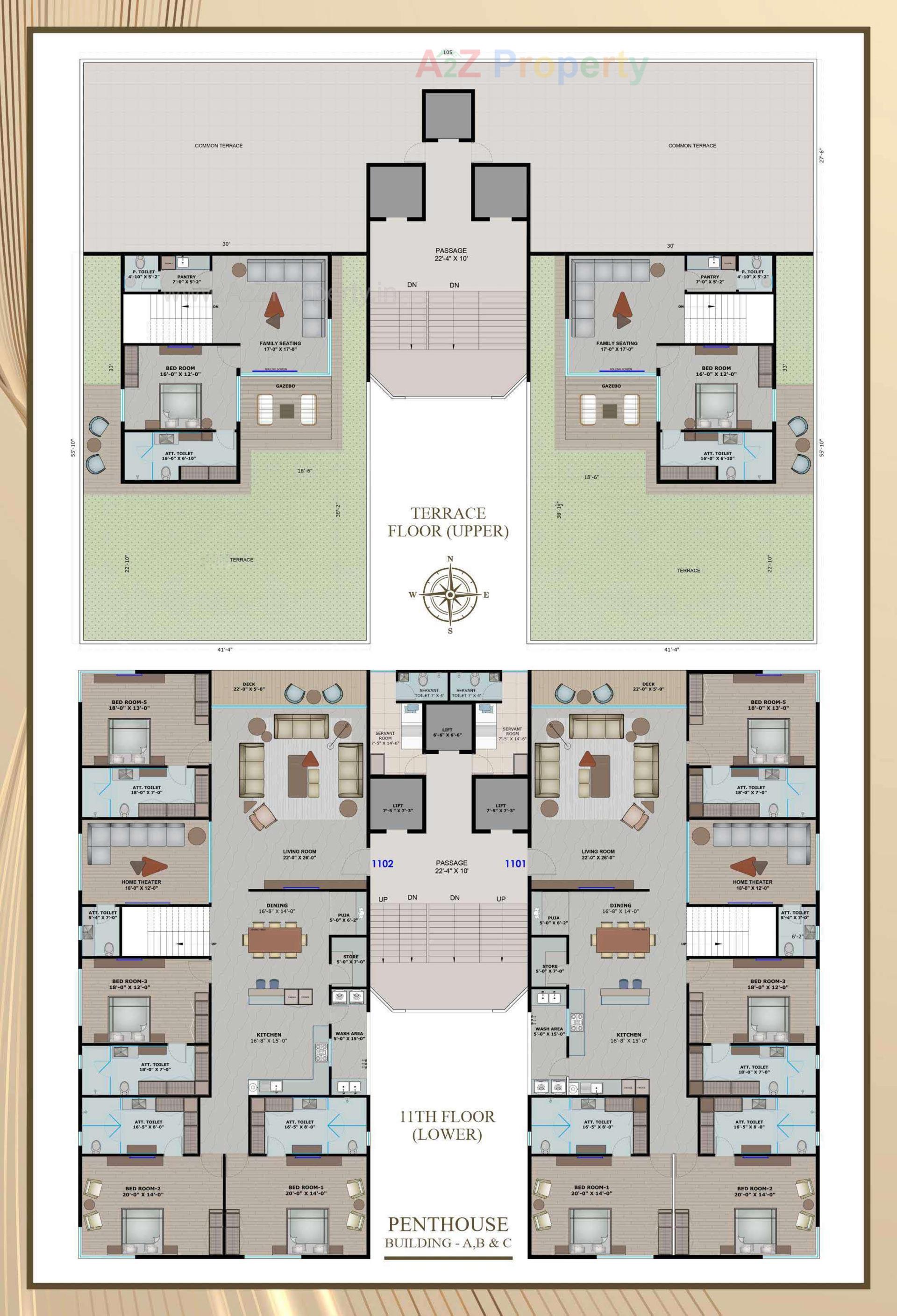 Layout of real estate project Rajhans Altezza located at Vesu, Surat, Gujarat