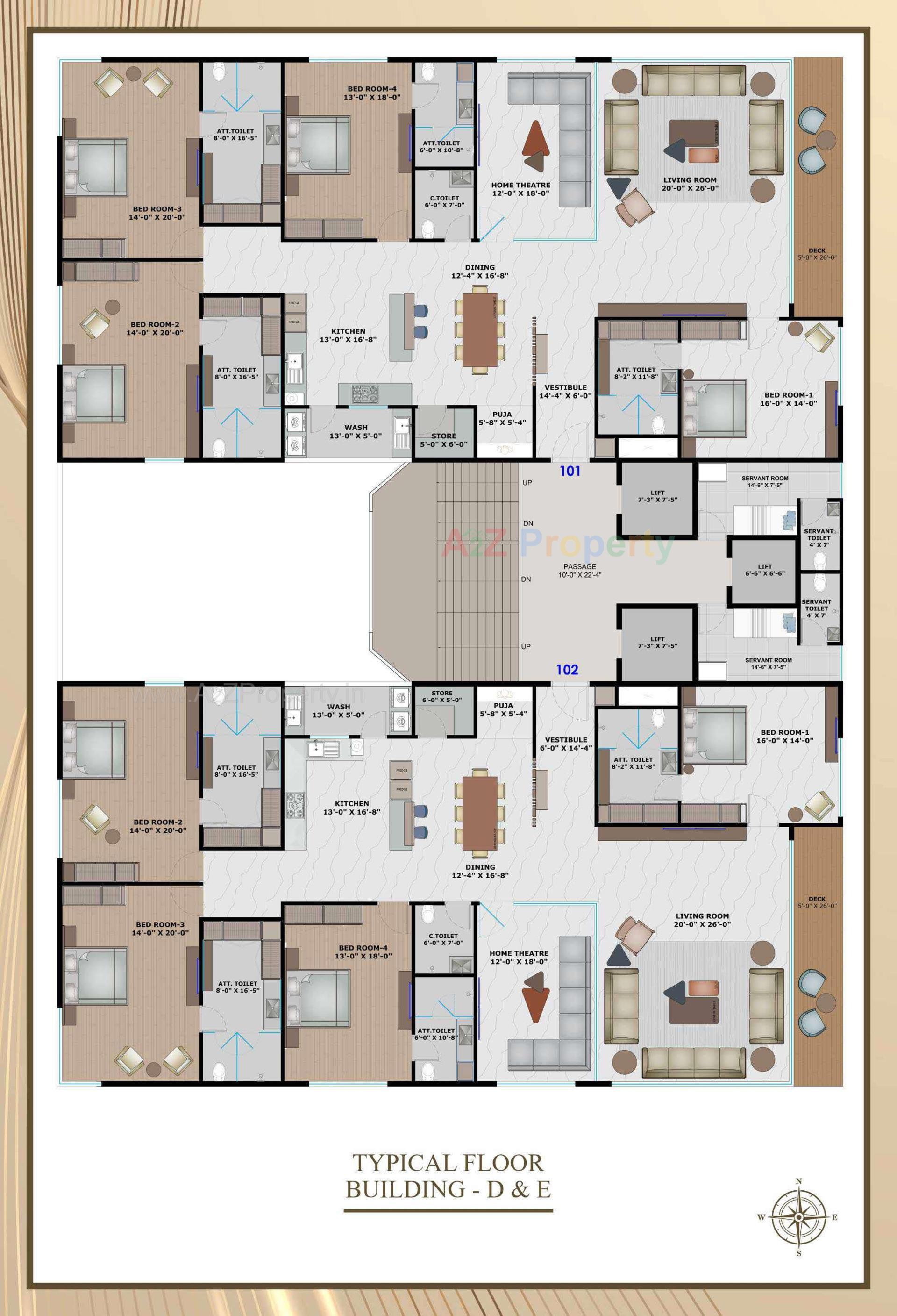 Layout of real estate project Rajhans Altezza located at Vesu, Surat, Gujarat