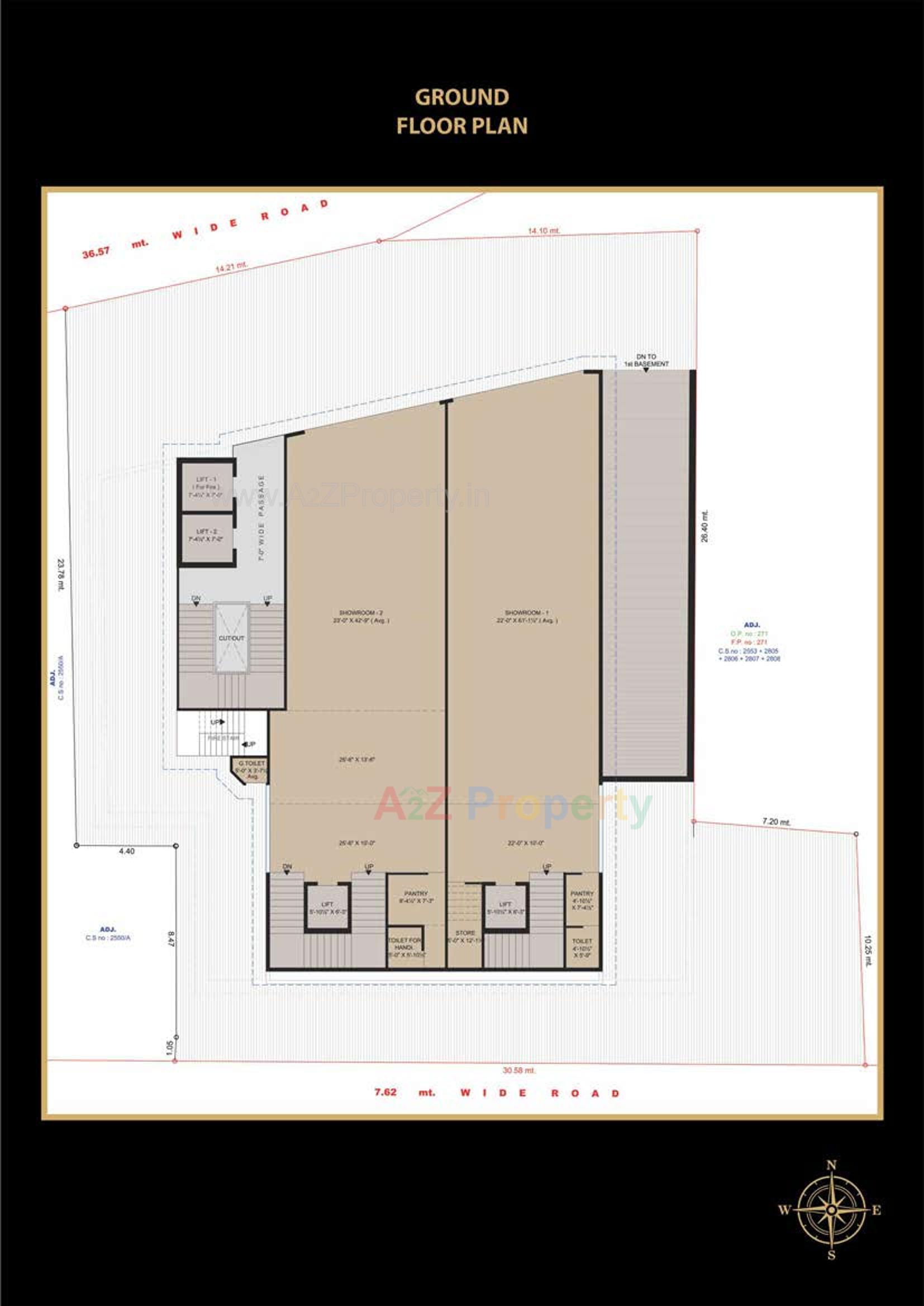 Layout of real estate project Rajhans Aron located at Athwa, Surat, Gujarat