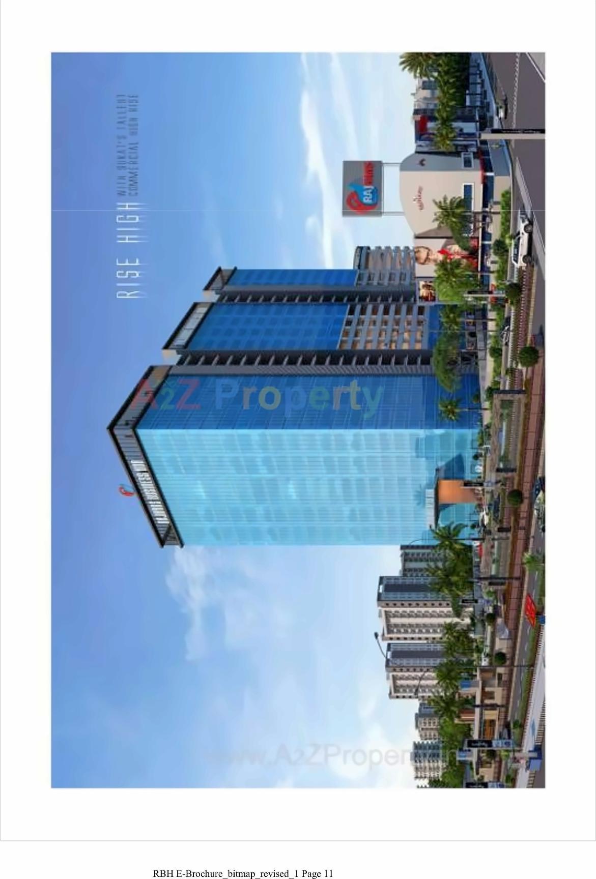 3D Elevation of real estate project Rajhans Business Hub located at Pal, Surat, Gujarat