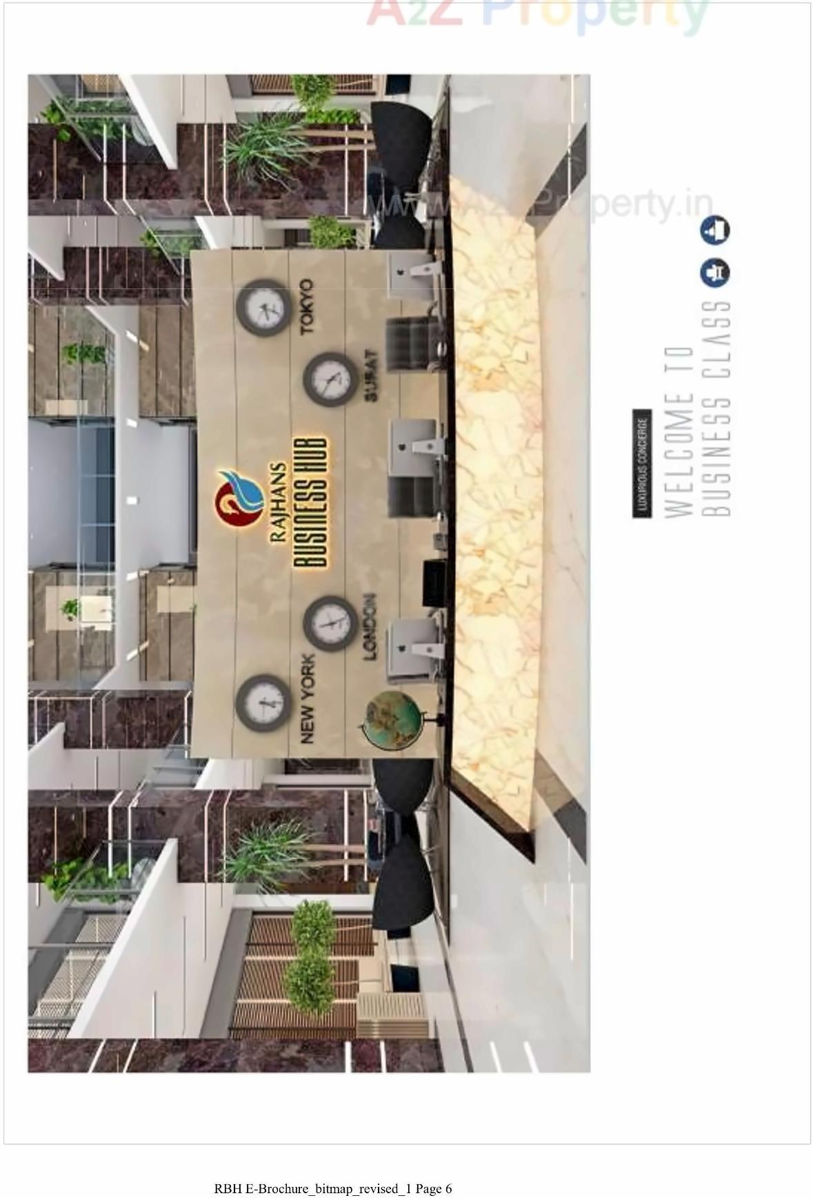 Layout of real estate project Rajhans Business Hub located at Pal, Surat, Gujarat