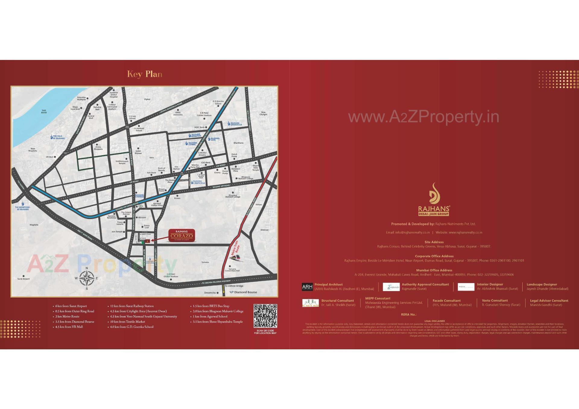  of real estate project Rajhans Corazo located at Vesu, Surat, Gujarat