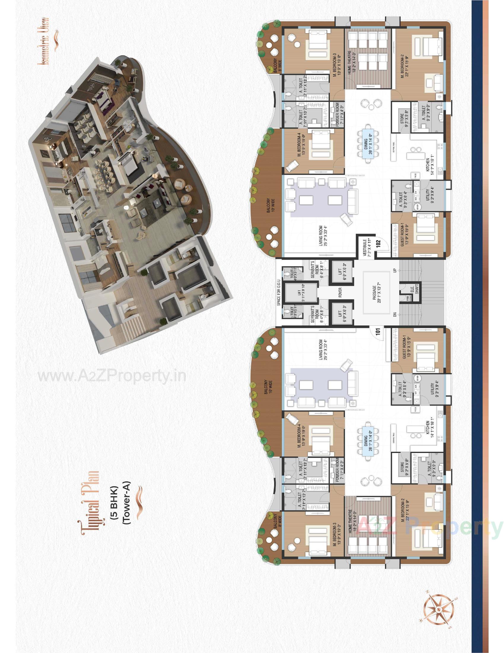 Layout of real estate project Rajhans Cornello located at Piplod, Surat, Gujarat