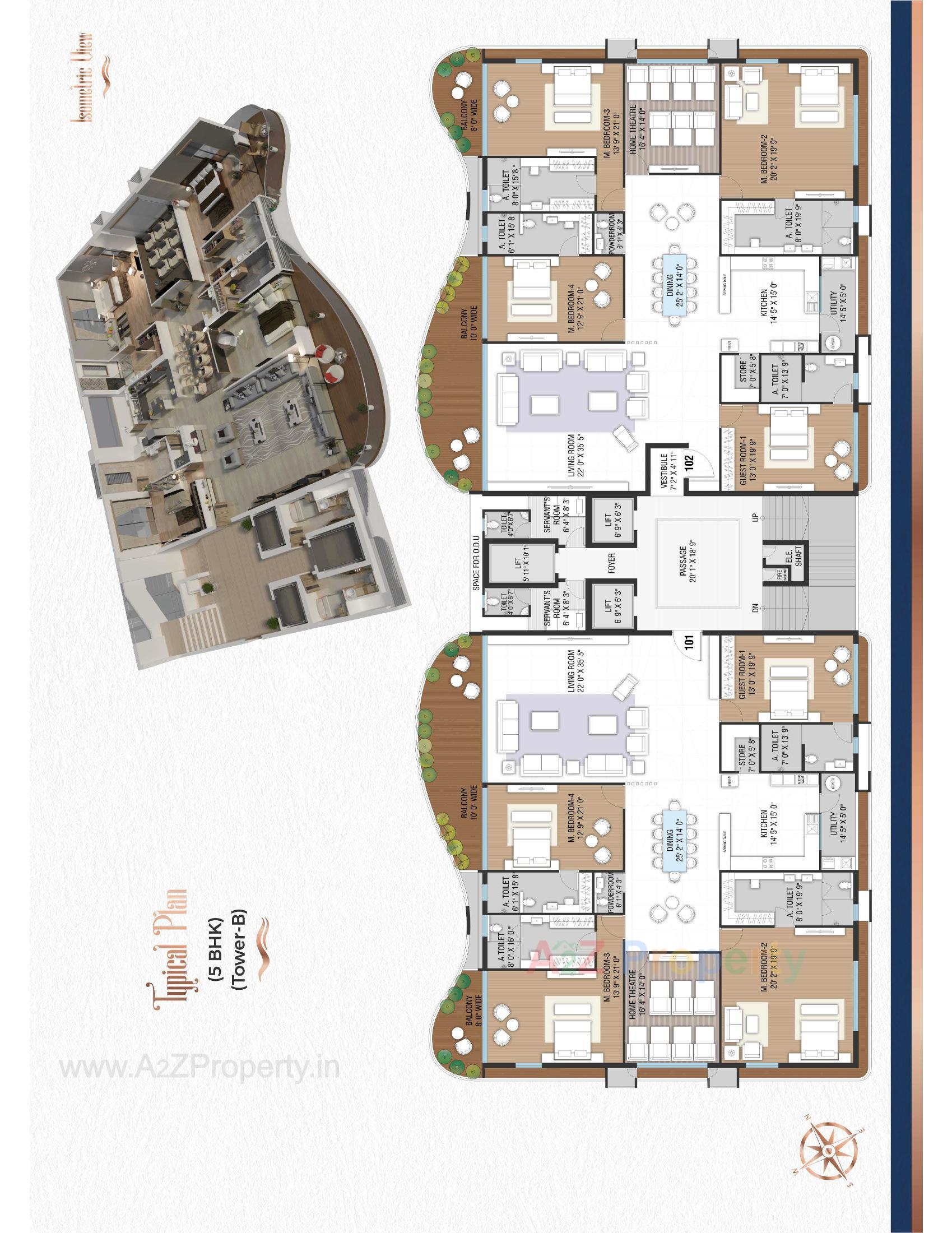 Layout of real estate project Rajhans Cornello located at Piplod, Surat, Gujarat