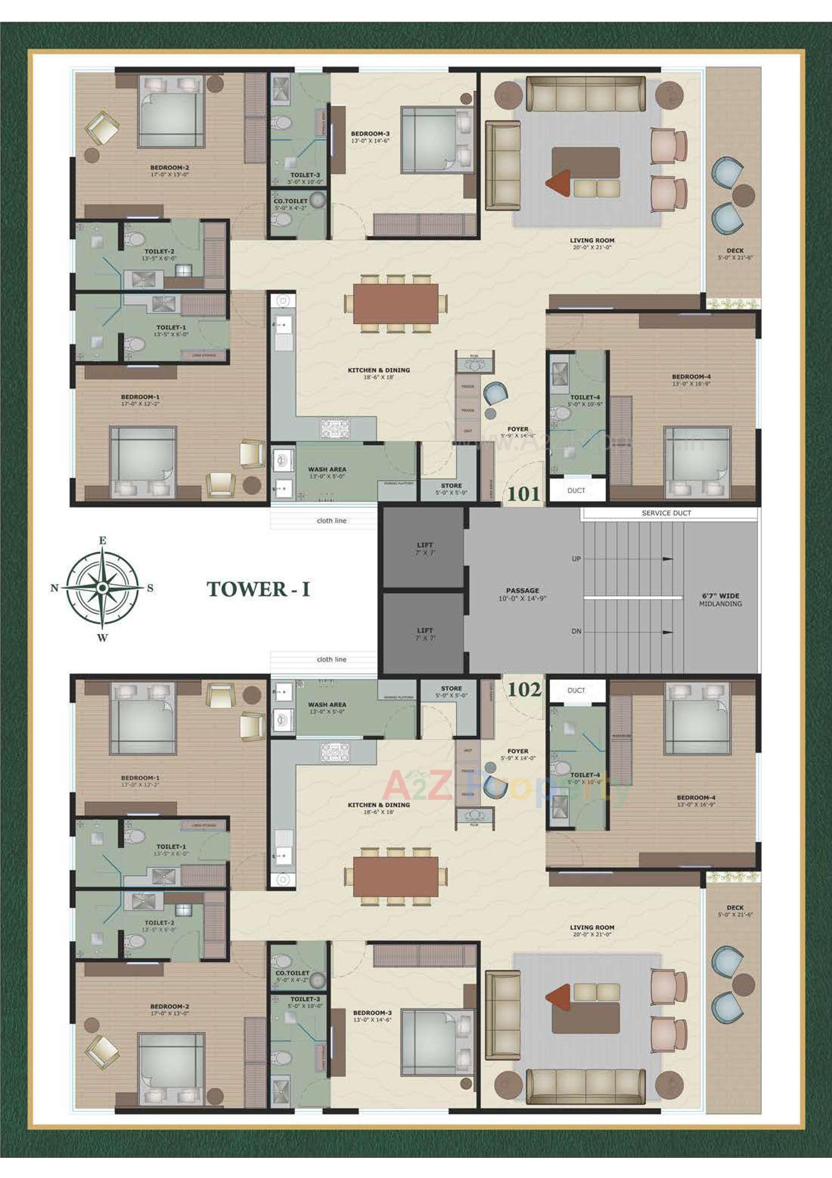Layout of real estate project Rajhans Cremona located at Vesu, Surat, Gujarat