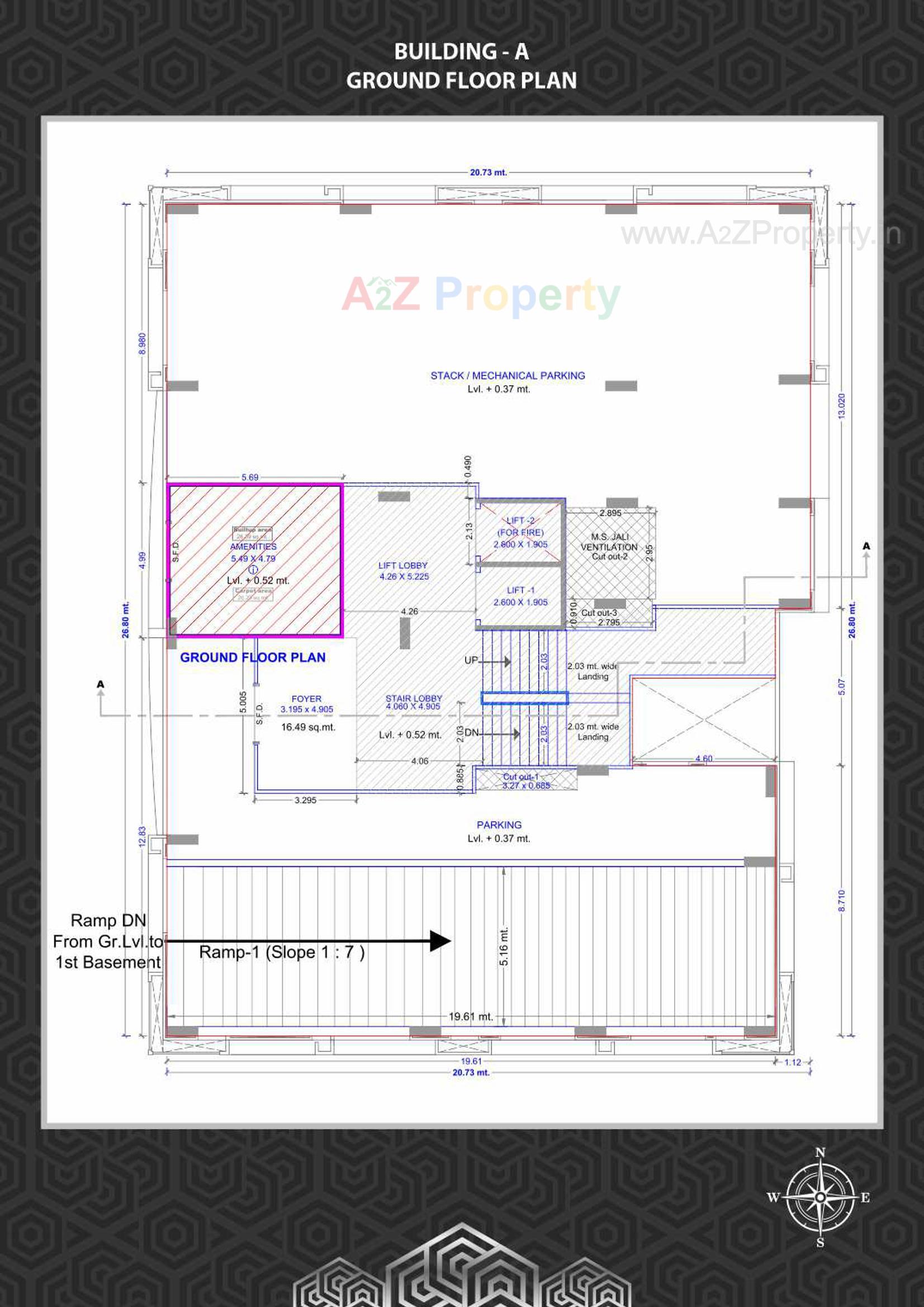 Layout of real estate project Rajhans Creston located at Rander, Surat, Gujarat