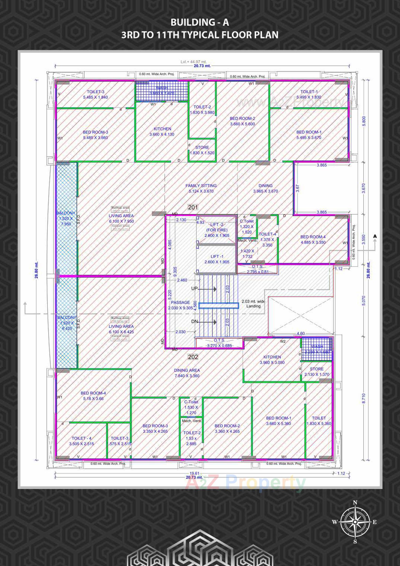 Layout of real estate project Rajhans Creston located at Rander, Surat, Gujarat
