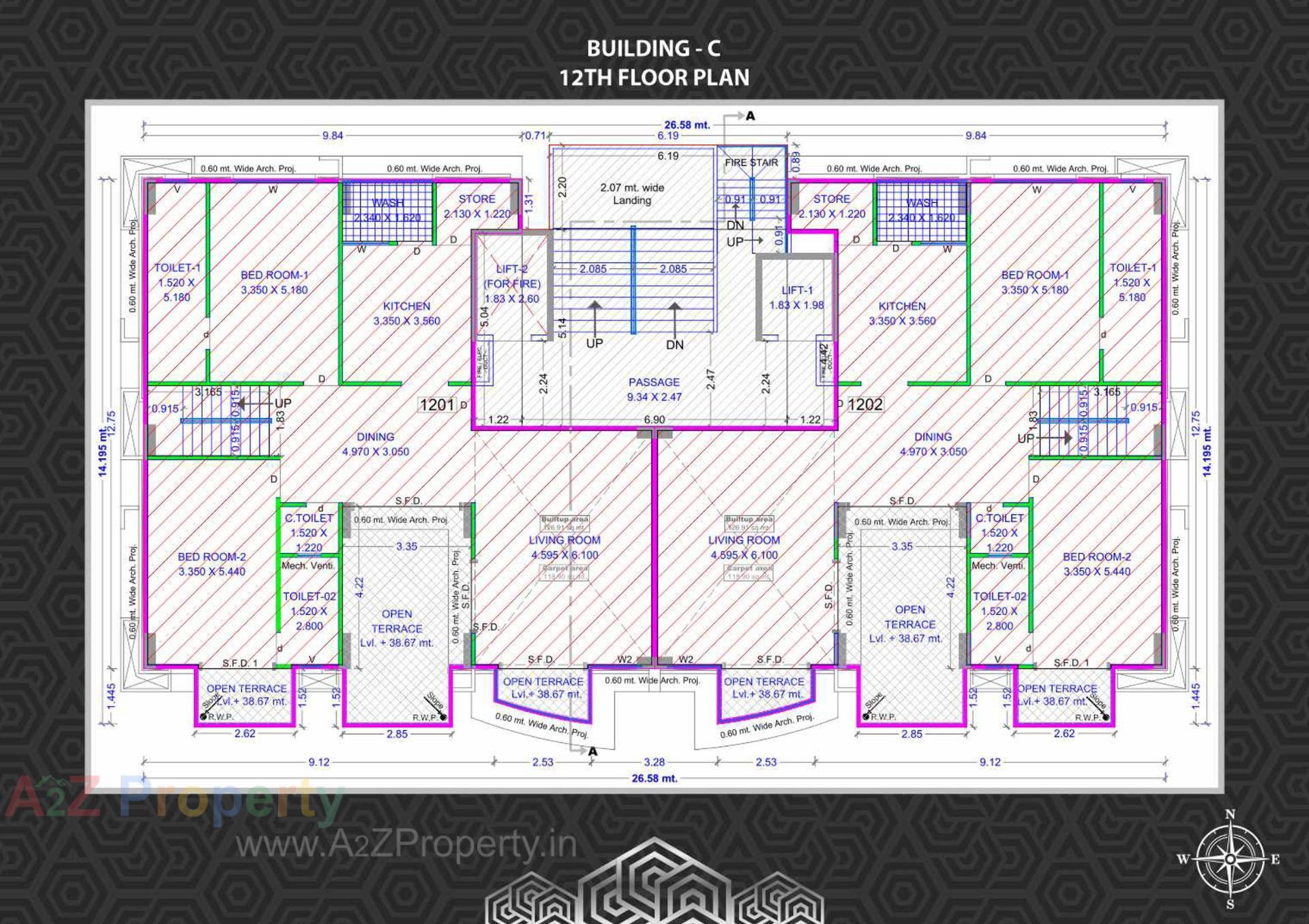 Layout of real estate project Rajhans Creston located at Rander, Surat, Gujarat