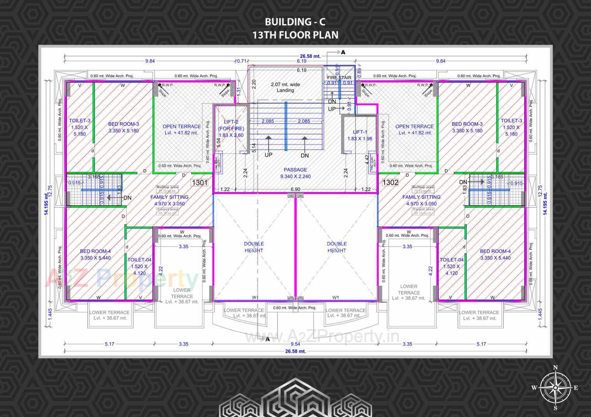 Layout of real estate project Rajhans Creston located at Rander, Surat, Gujarat