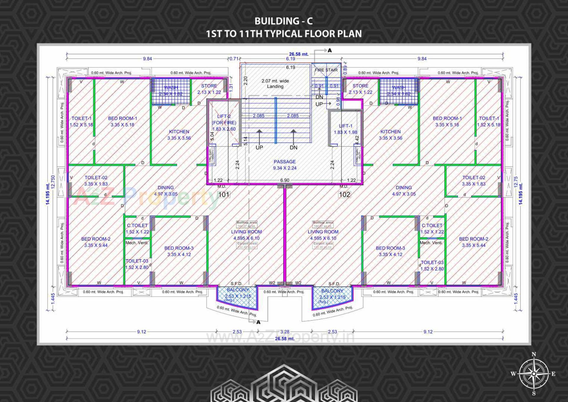 Layout of real estate project Rajhans Creston located at Rander, Surat, Gujarat