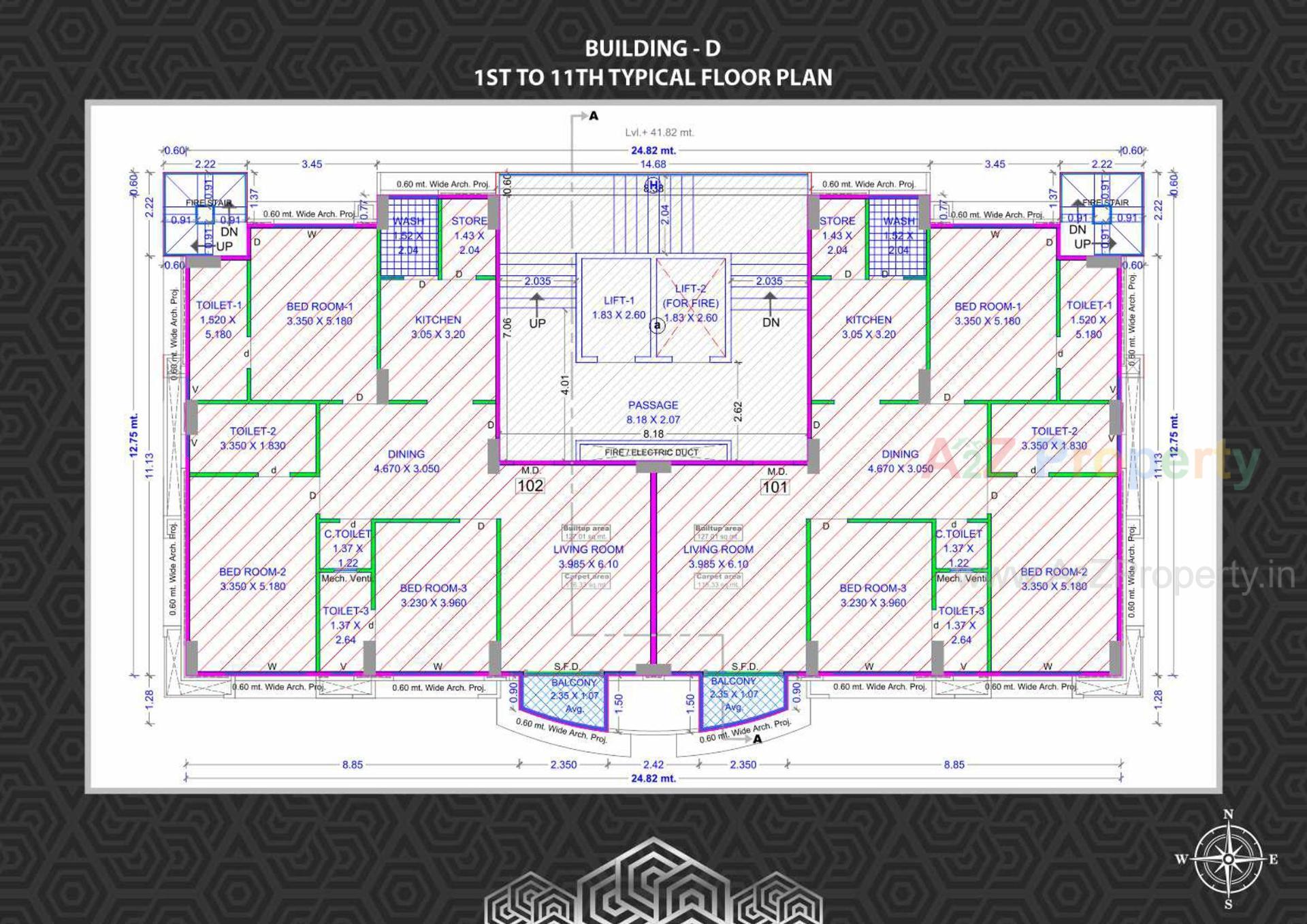 Layout of real estate project Rajhans Creston located at Rander, Surat, Gujarat