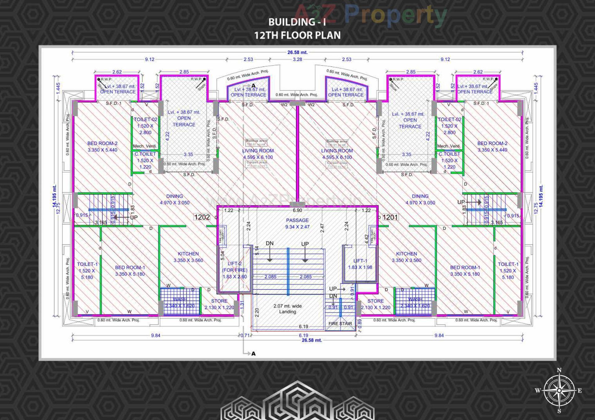 Layout of real estate project Rajhans Creston located at Rander, Surat, Gujarat