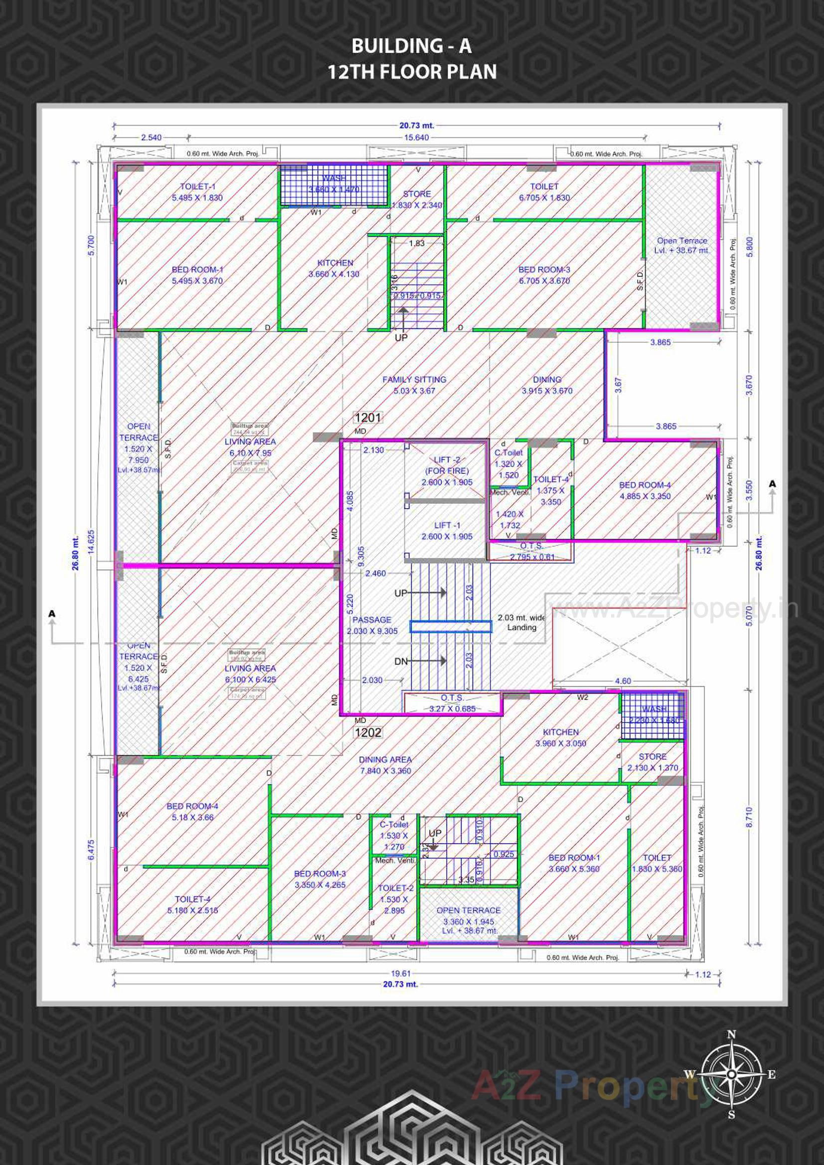 Layout of real estate project Rajhans Creston located at Rander, Surat, Gujarat