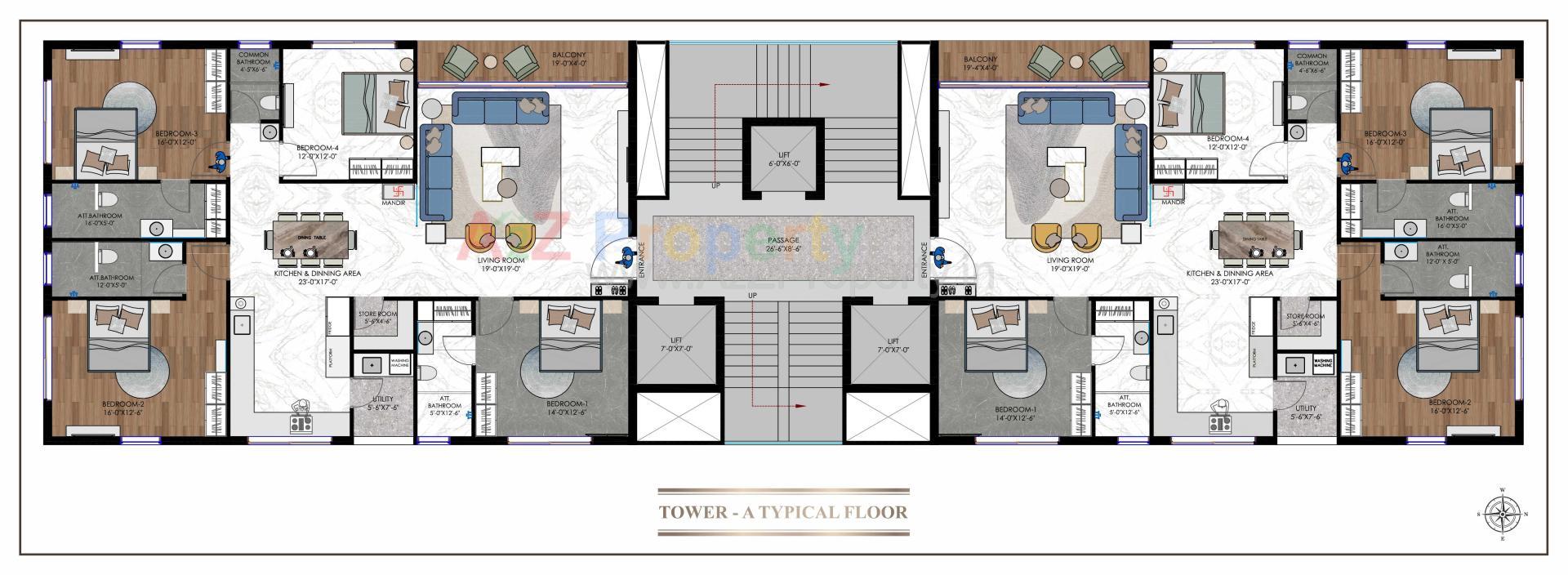 Layout of real estate project Rajhans Eronzza located at Surat, Surat, Gujarat
