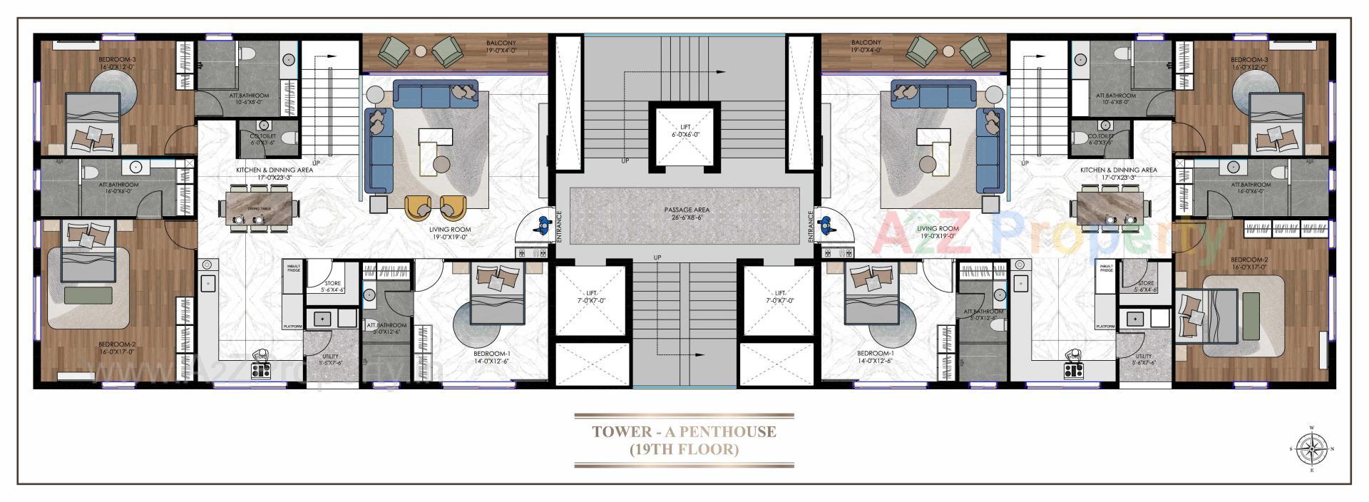 Layout of real estate project Rajhans Eronzza located at Surat, Surat, Gujarat