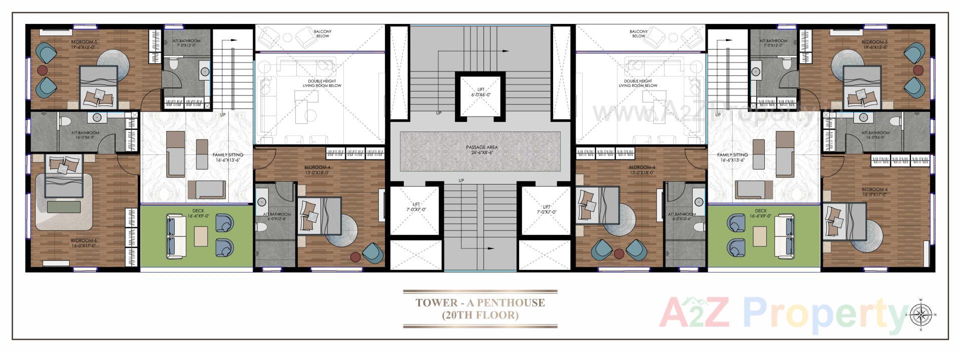 Layout of real estate project Rajhans Eronzza located at Surat, Surat, Gujarat