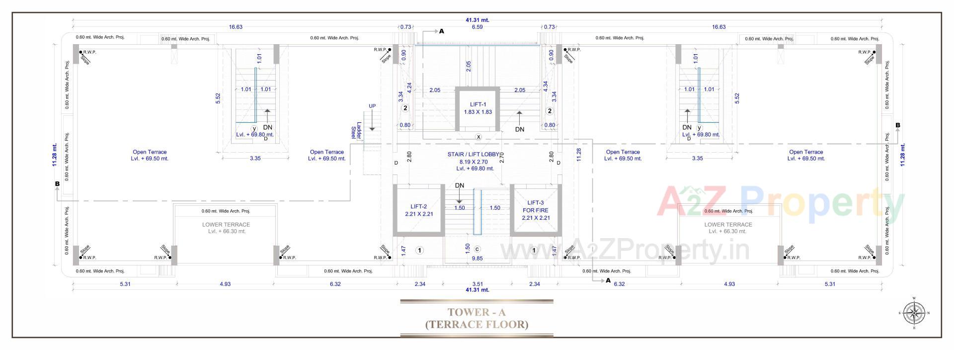 Layout of real estate project Rajhans Eronzza located at Surat, Surat, Gujarat
