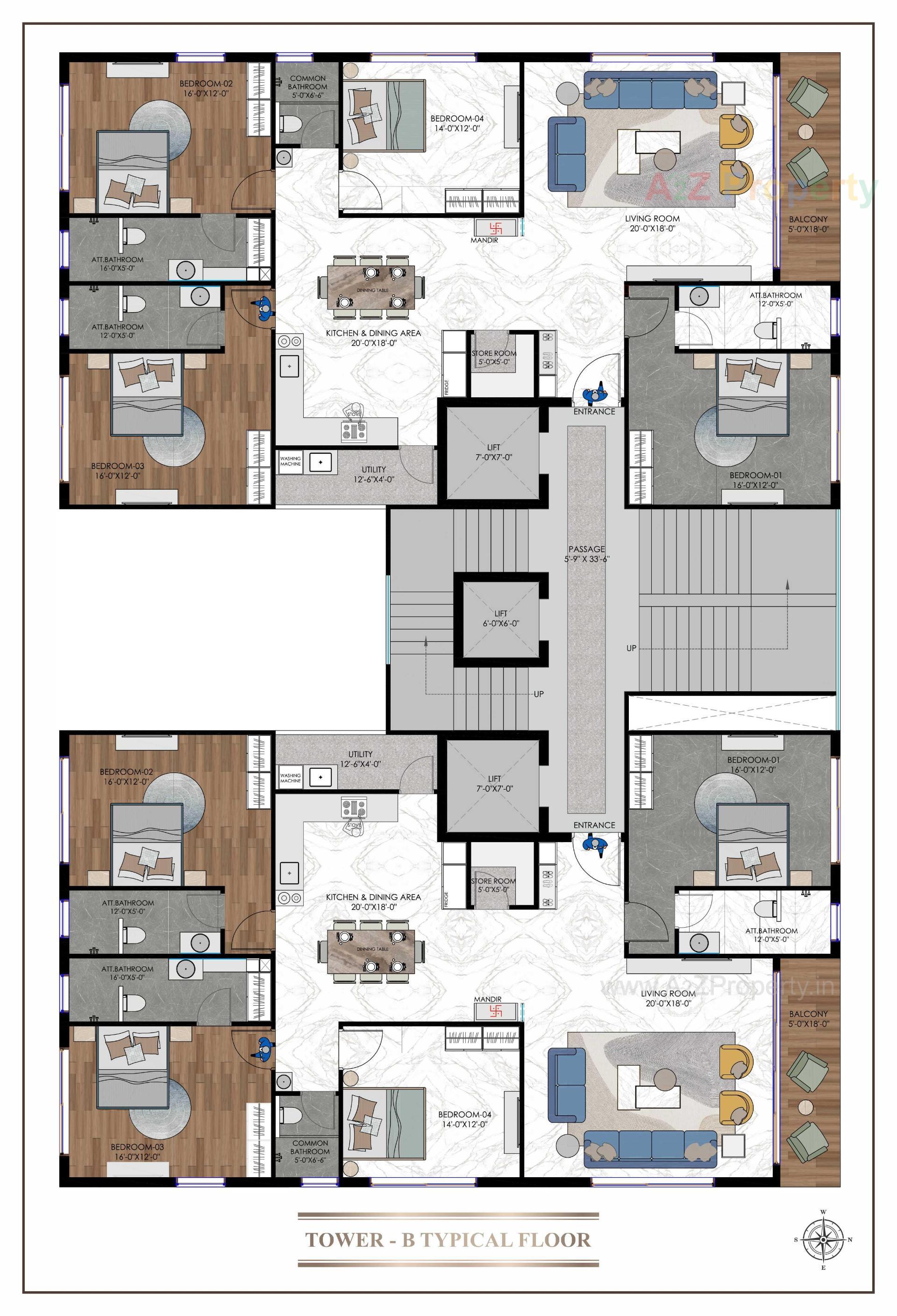 Layout of real estate project Rajhans Eronzza located at Surat, Surat, Gujarat