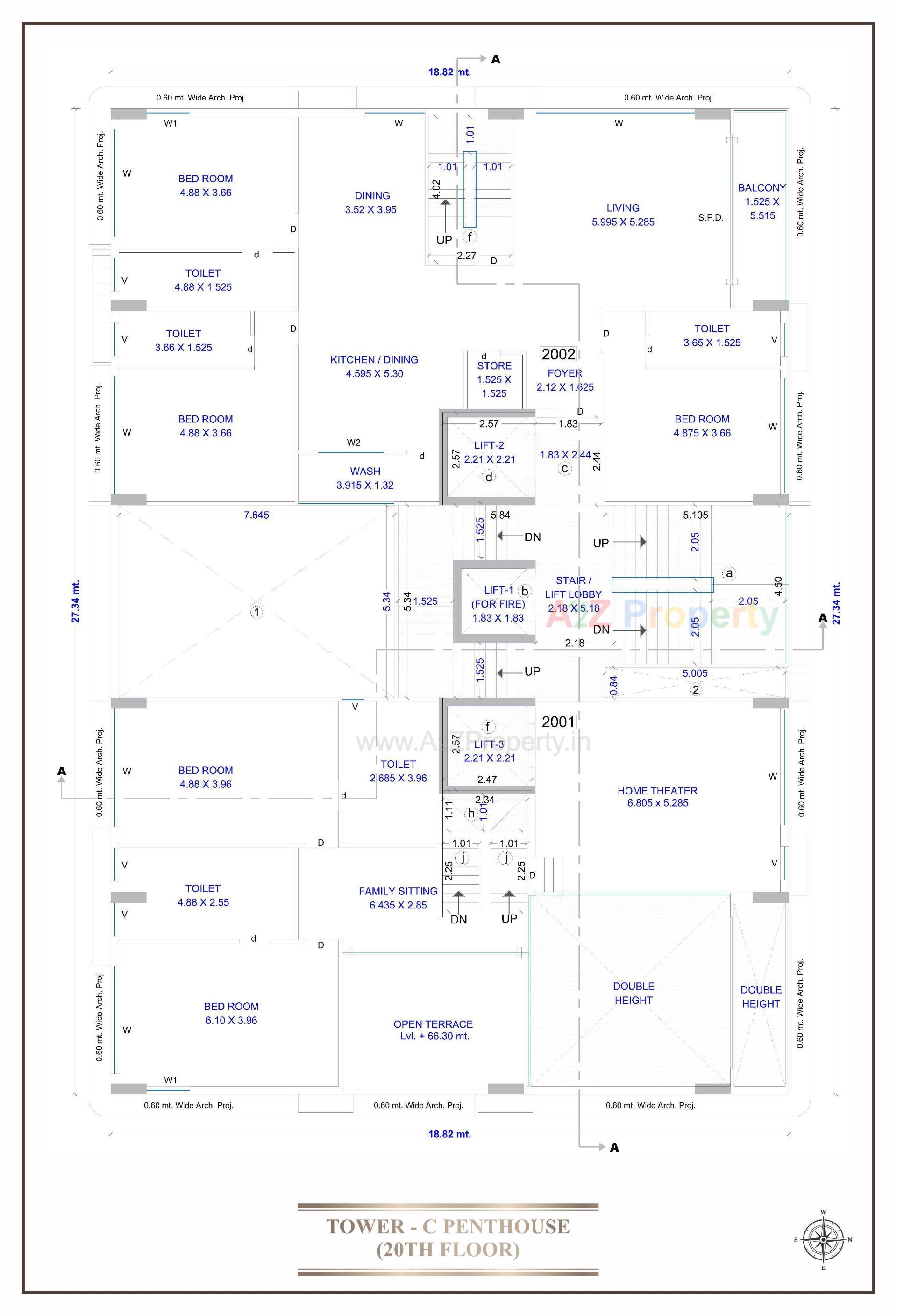 Layout of real estate project Rajhans Eronzza located at Surat, Surat, Gujarat