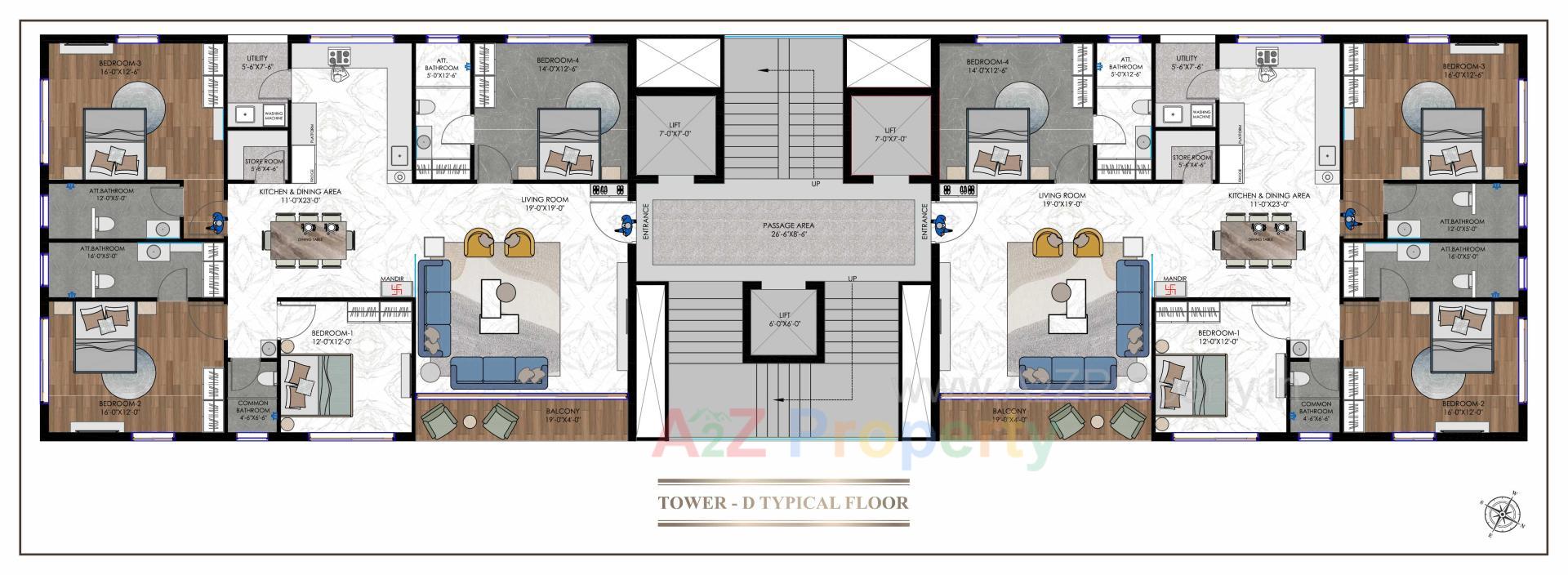 Layout of real estate project Rajhans Eronzza located at Surat, Surat, Gujarat