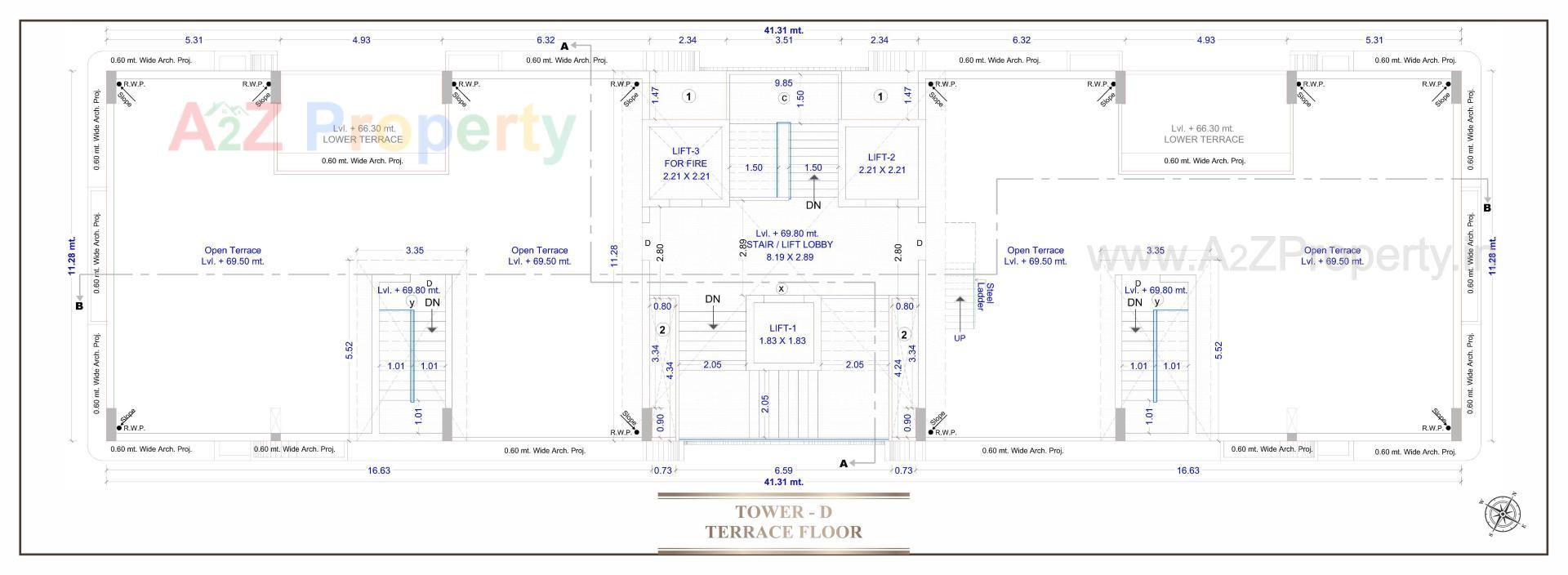 Layout of real estate project Rajhans Eronzza located at Surat, Surat, Gujarat