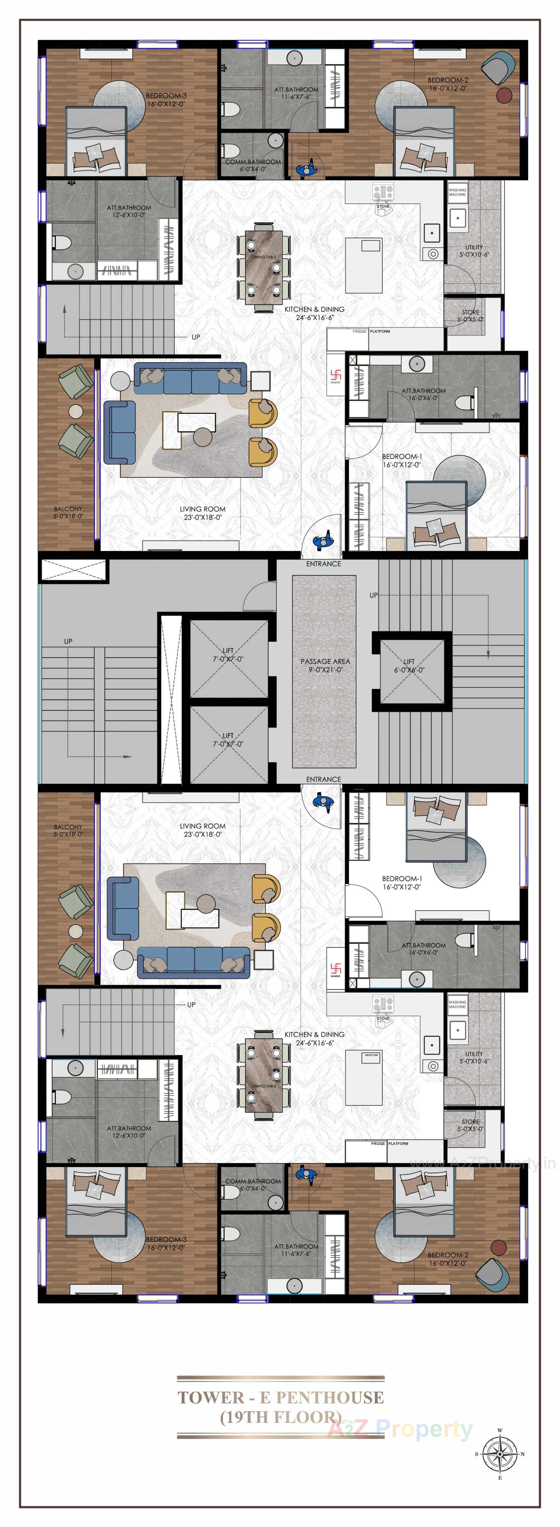 Layout of real estate project Rajhans Eronzza located at Surat, Surat, Gujarat