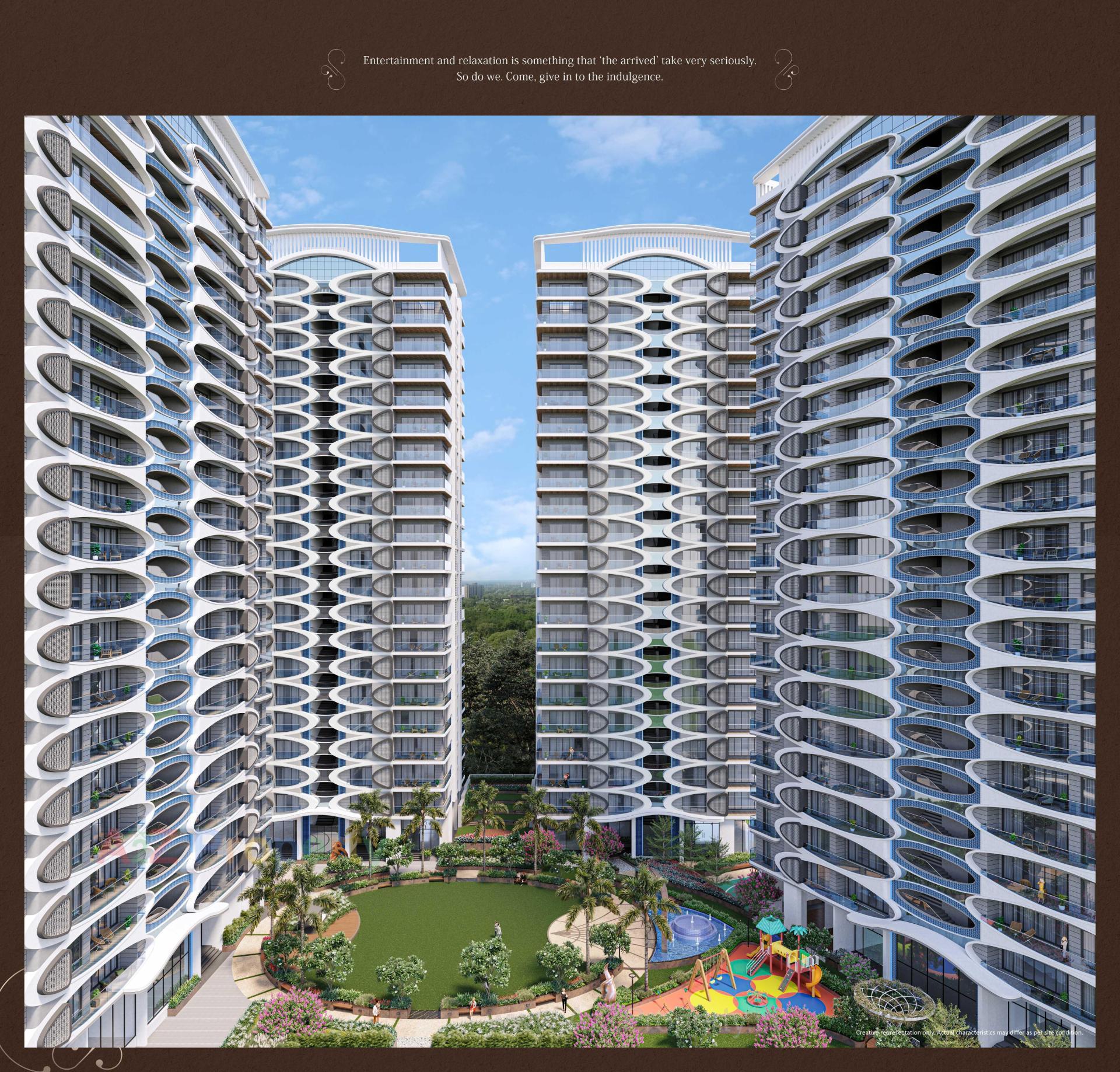 3D Elevation of real estate project Rajhans Eronzza located at Surat, Surat, Gujarat