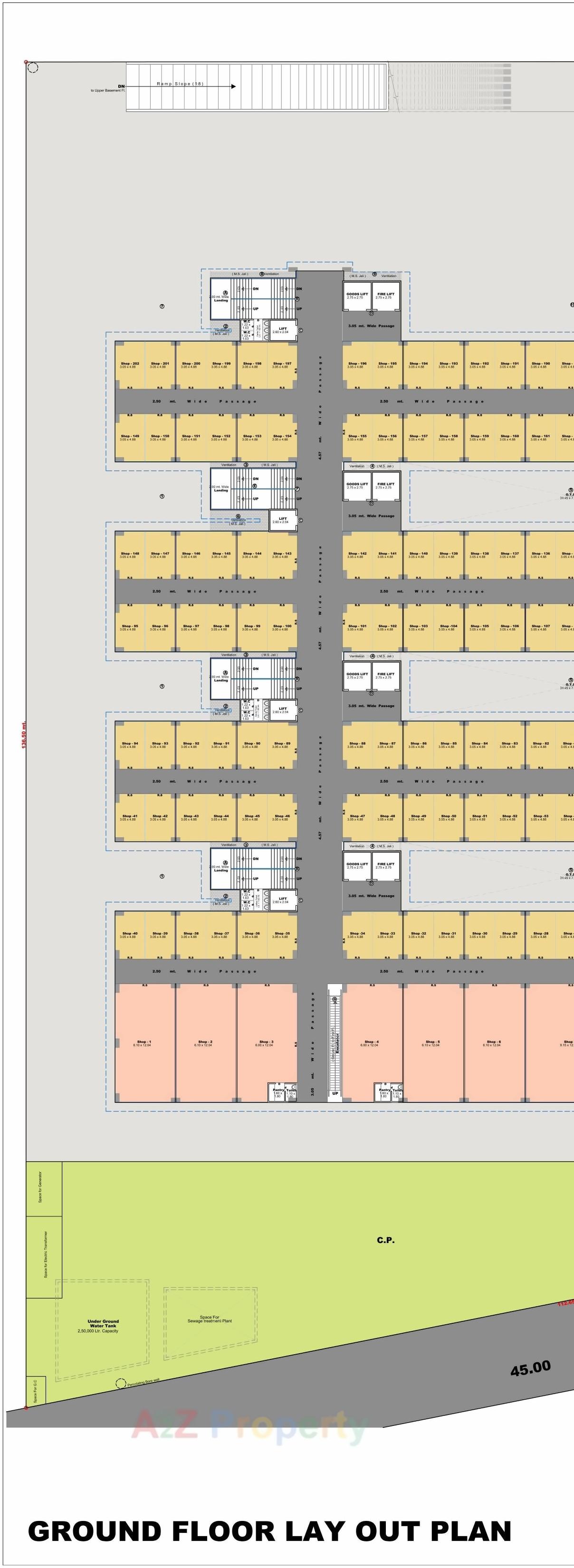 Layout of real estate project Rajhans Fabrizo located at Magob, Surat, Gujarat