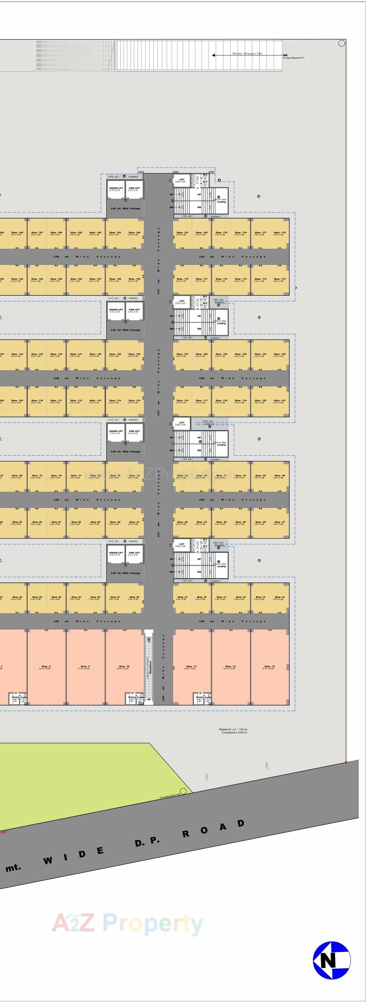Layout of real estate project Rajhans Fabrizo located at Magob, Surat, Gujarat