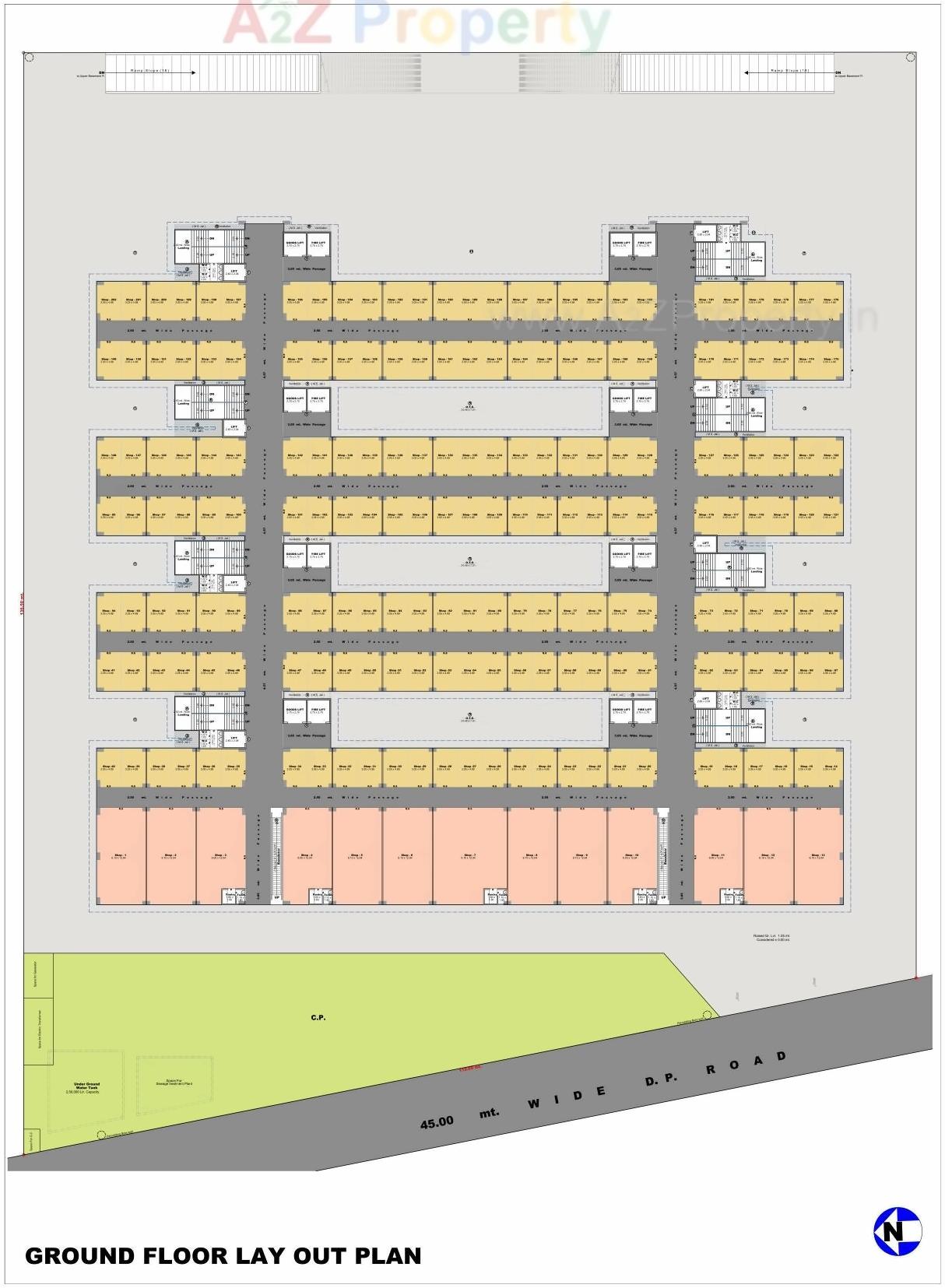 Layout of real estate project Rajhans Fabrizo located at Magob, Surat, Gujarat